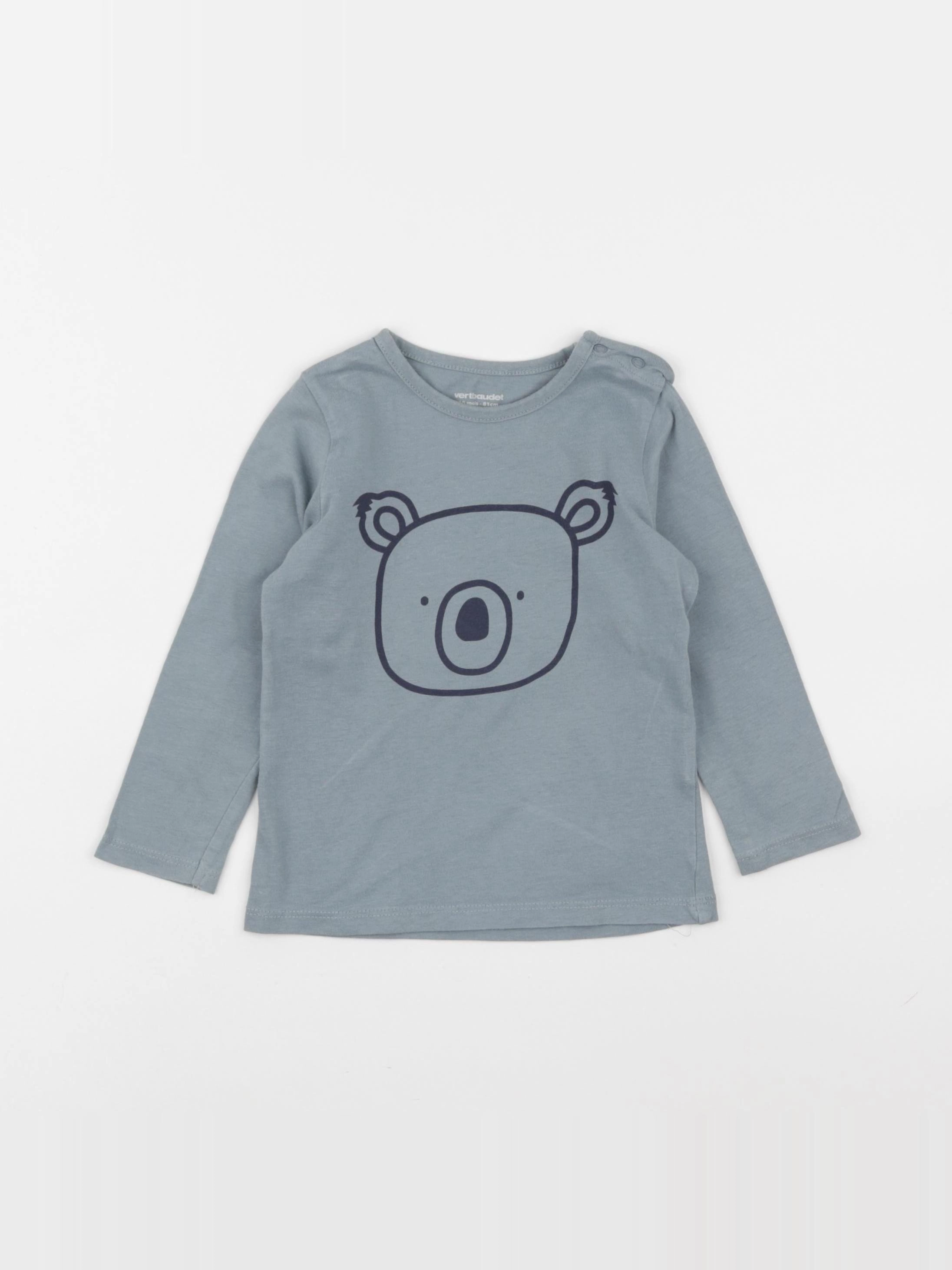 Vertbaudet - tee-shirt bleu - 18 mois
