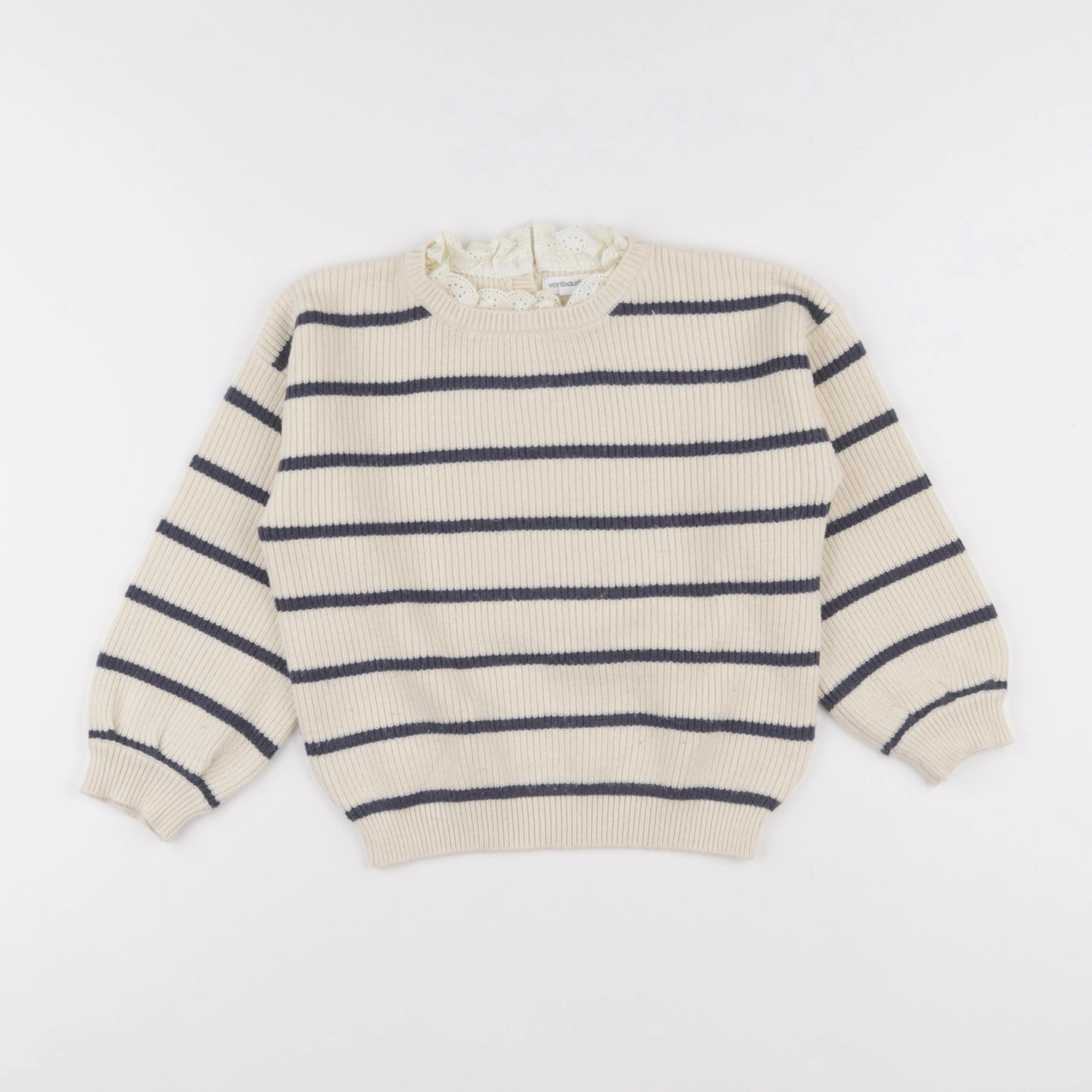 Vertbaudet - pull beige - 6 ans