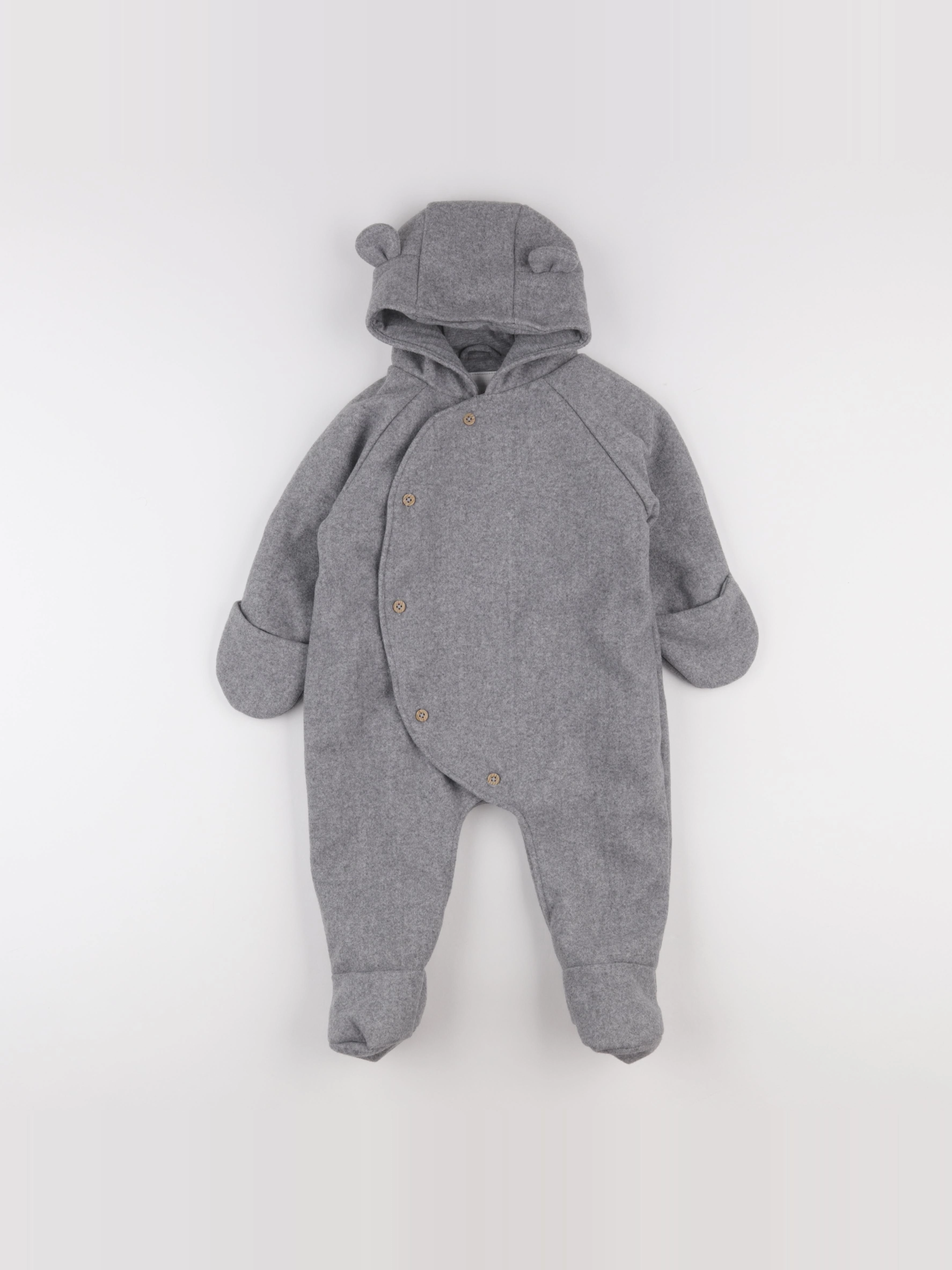 Vertbaudet - combi-pilote gris - 12 mois