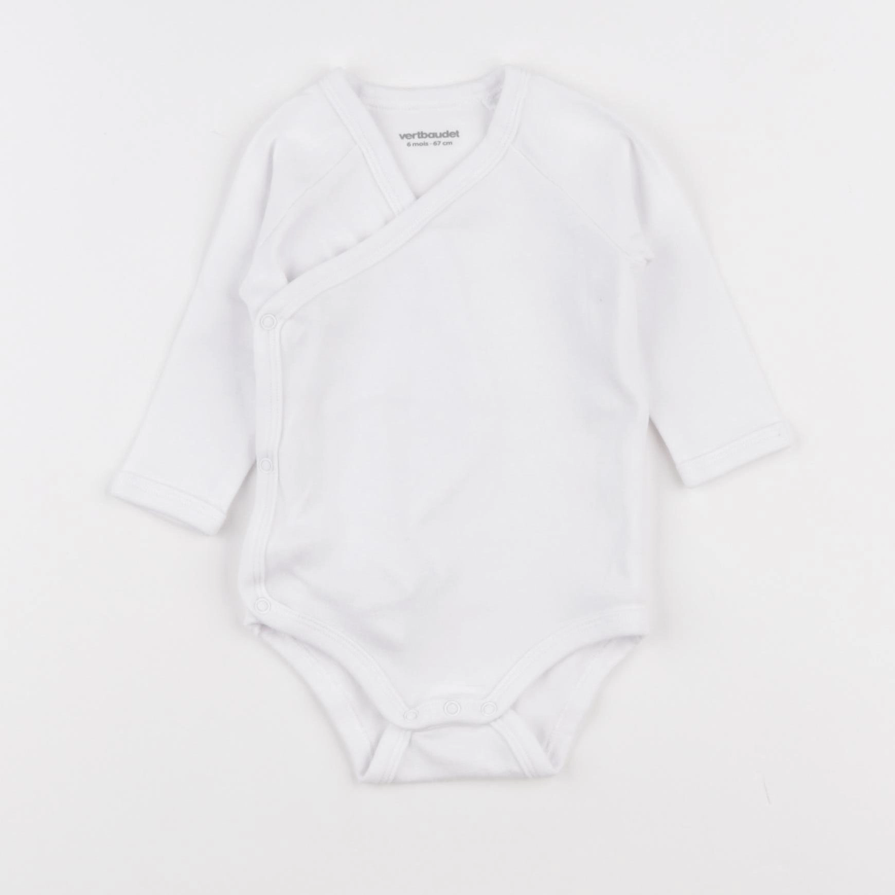 Vertbaudet - body blanc - 6 mois