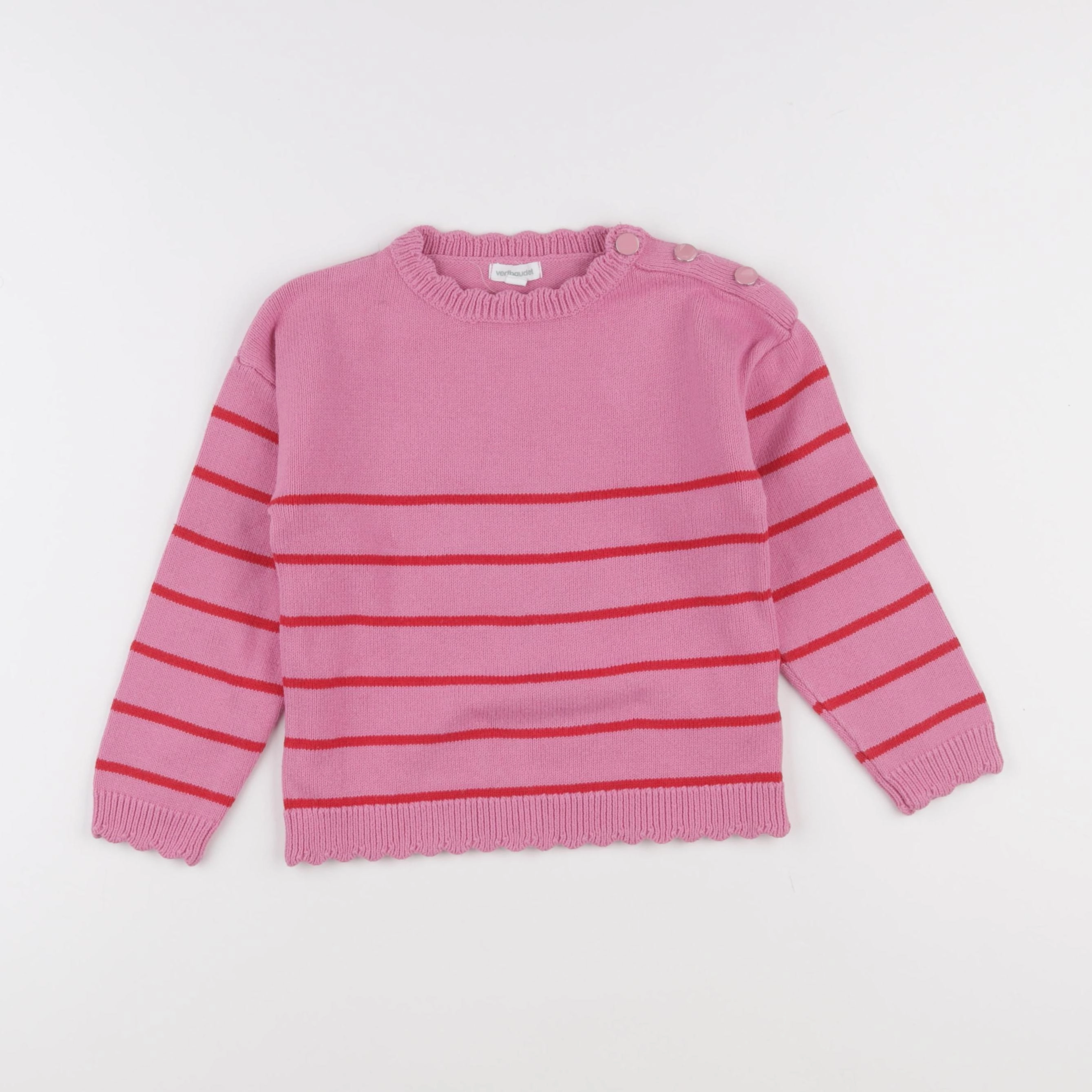 Vertbaudet - pull rose - 6 ans