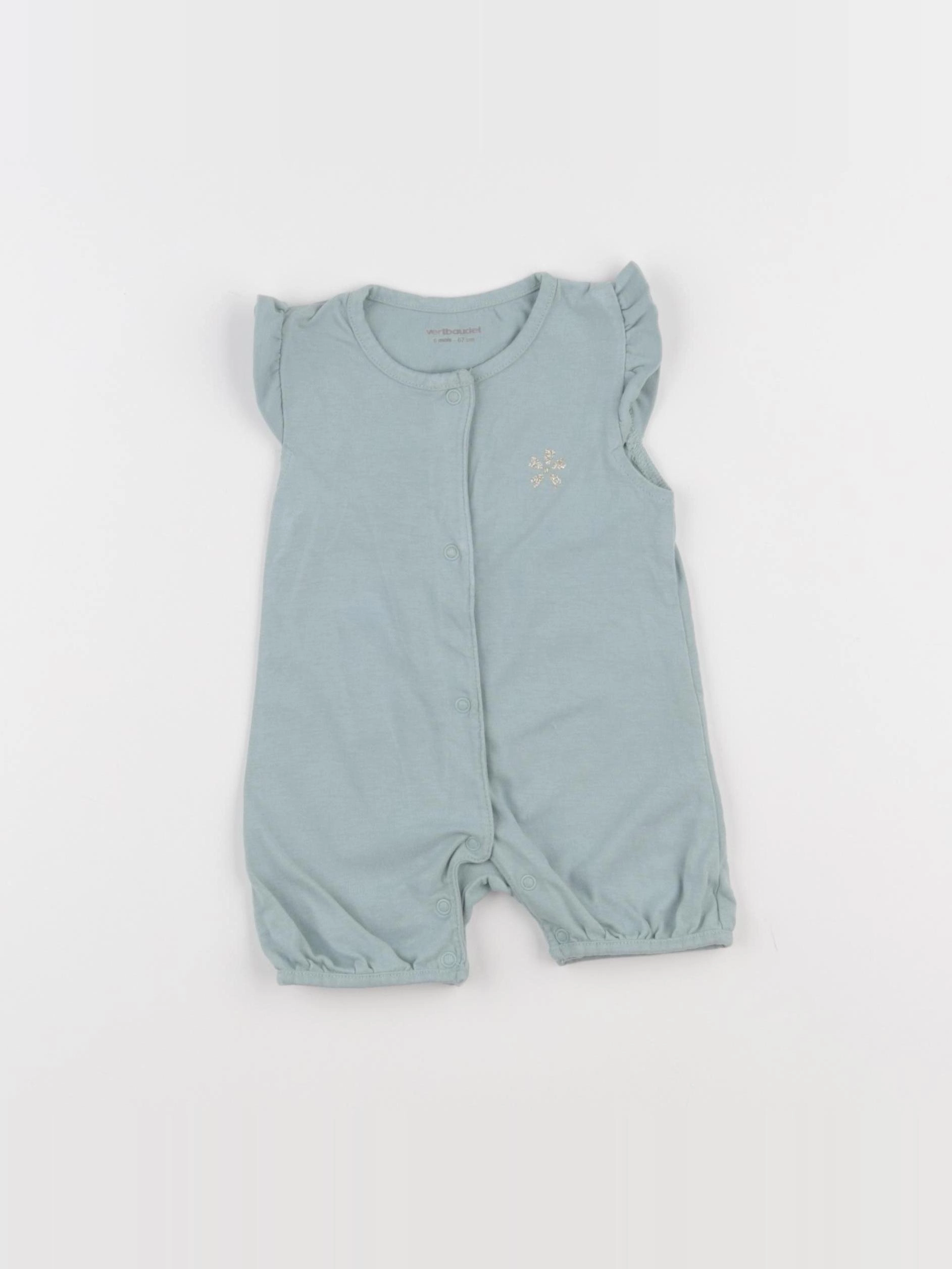 Vertbaudet - pyjama coton bleu - 6 mois