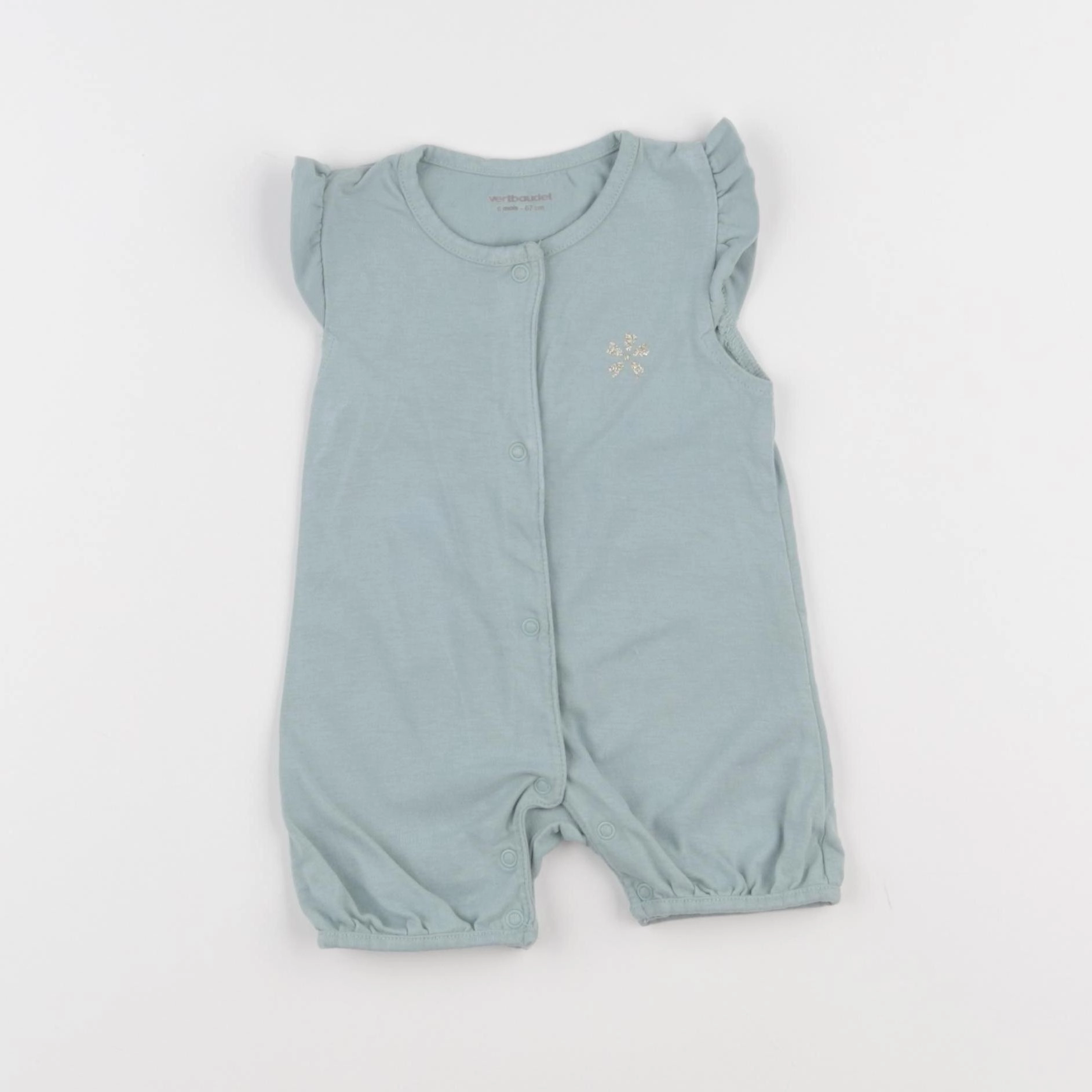 Vertbaudet - pyjama coton bleu - 6 mois