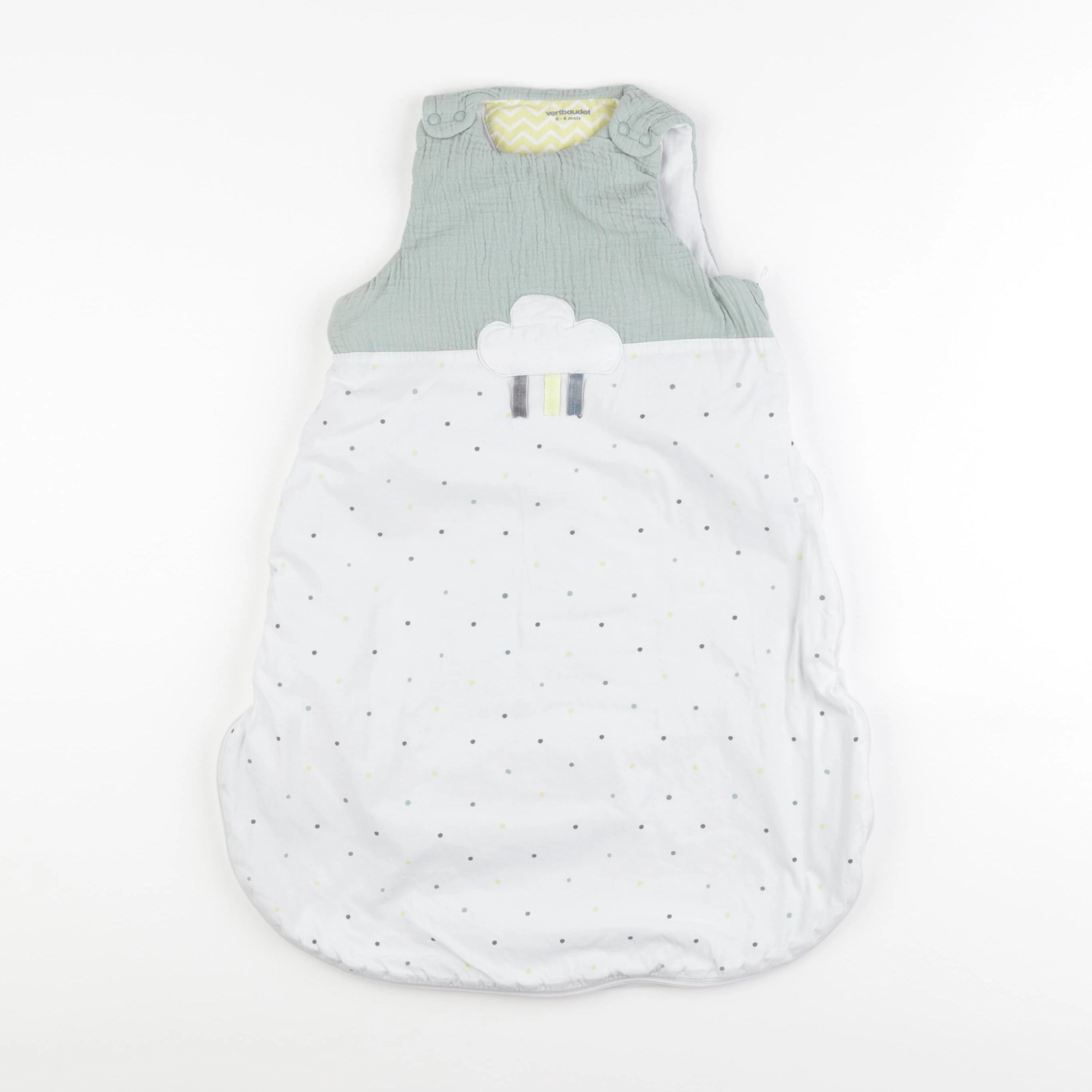 Vertbaudet - gigoteuse TOG 2 blanc, vert - 0/6 mois