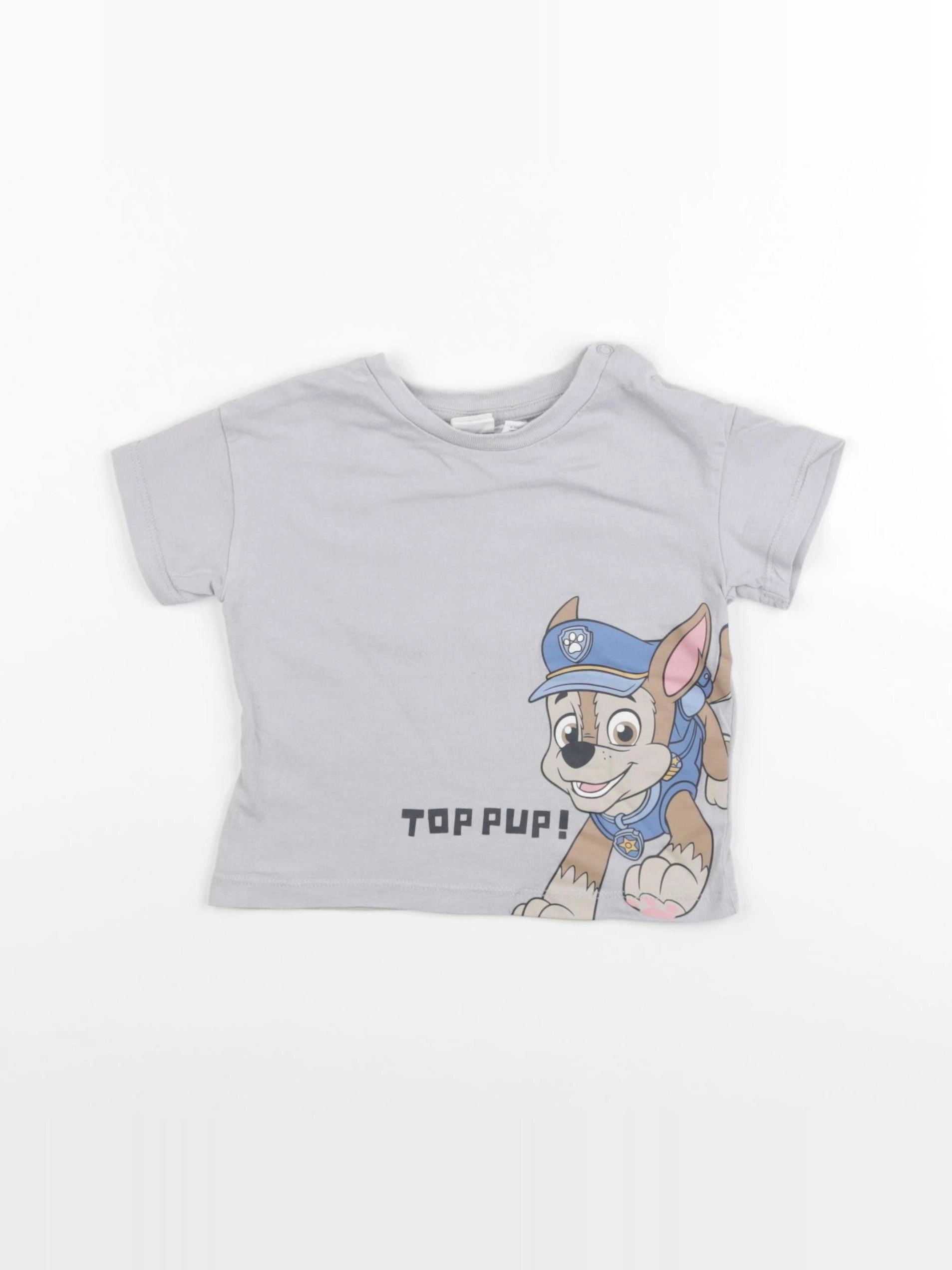 H&M - tee-shirt gris - 6/9 mois