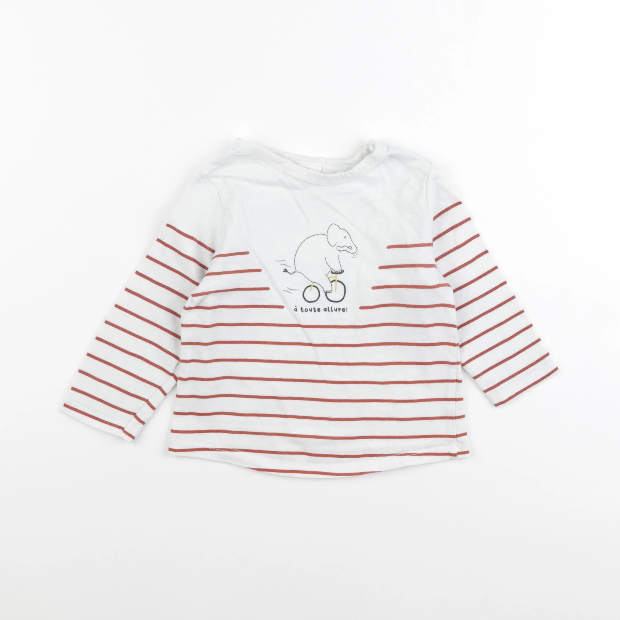 Tape à l'oeil - tee-shirt blanc, rouge - 12 mois