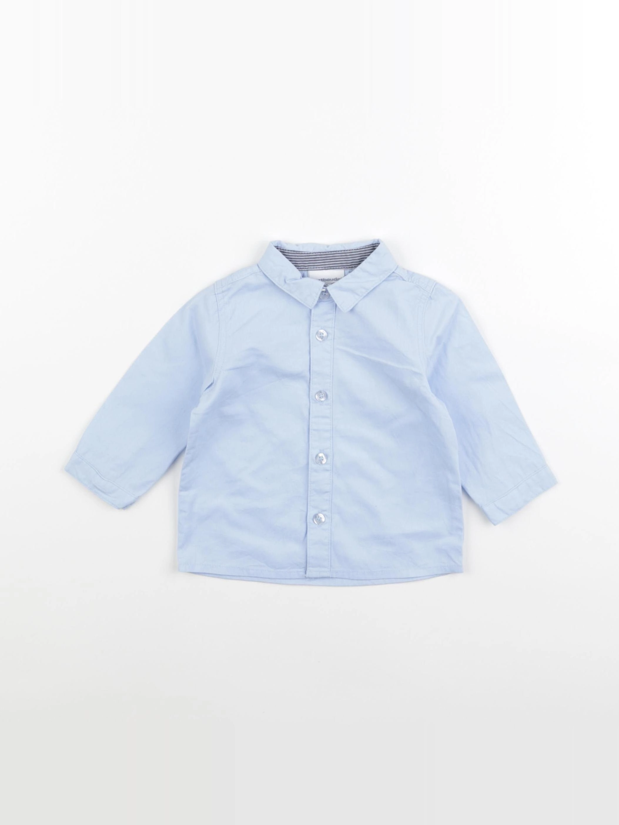 Vertbaudet - chemise bleu - 6 mois