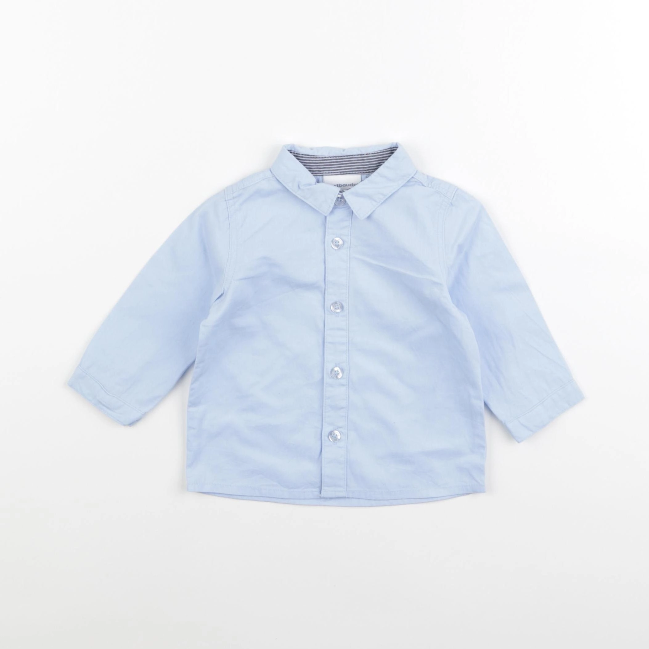 Vertbaudet - chemise bleu - 6 mois