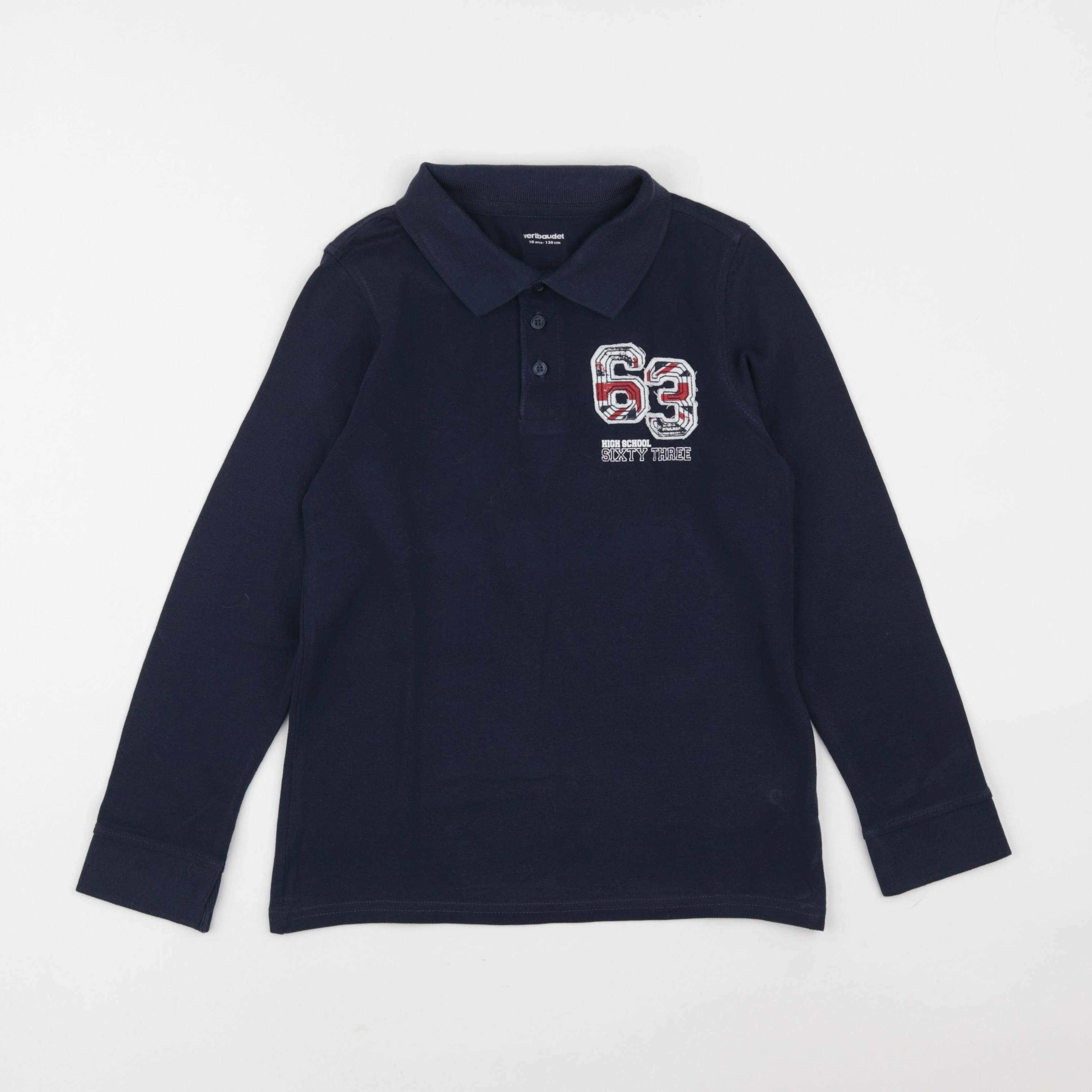 Vertbaudet - polo bleu - 10 ans