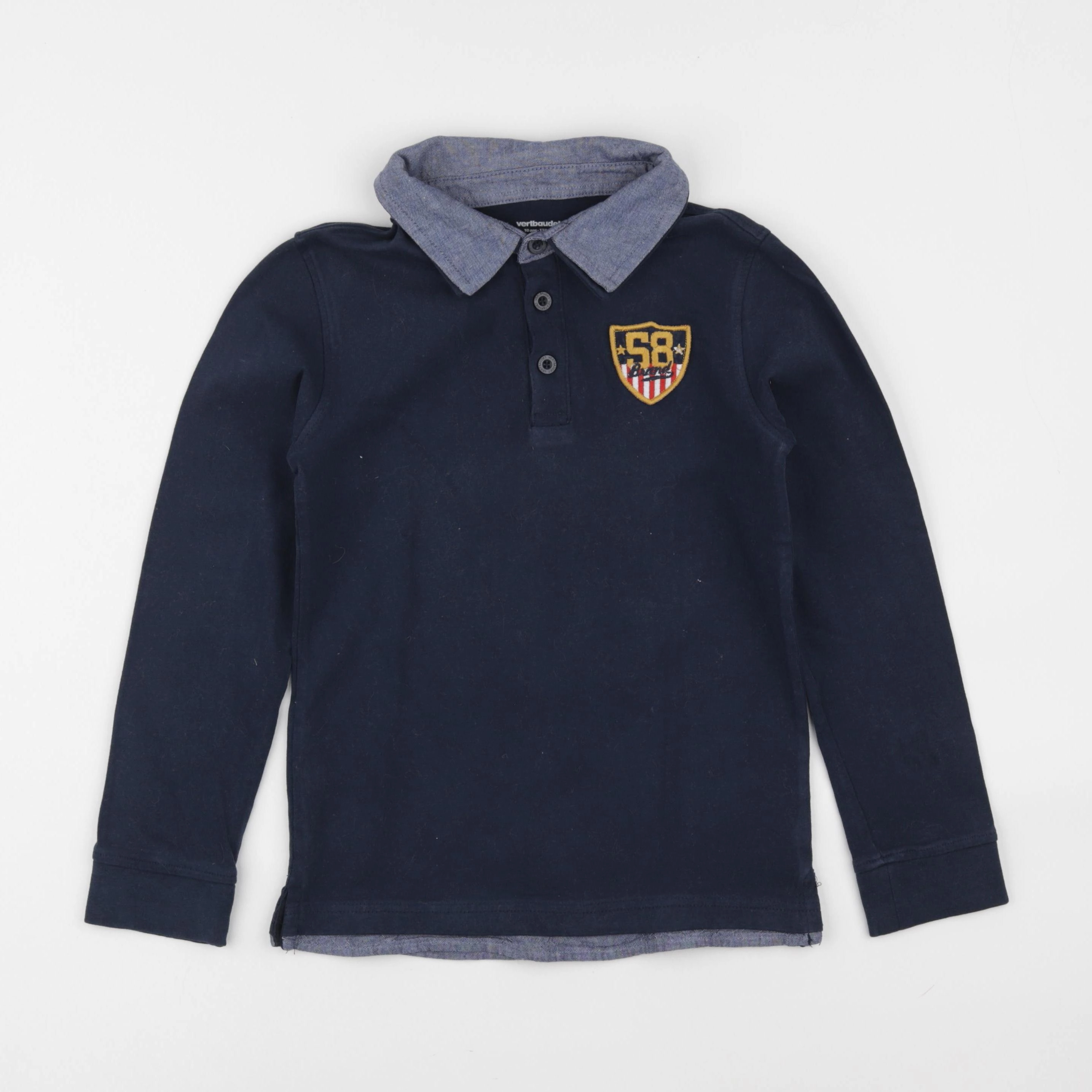 Vertbaudet - polo bleu - 10 ans