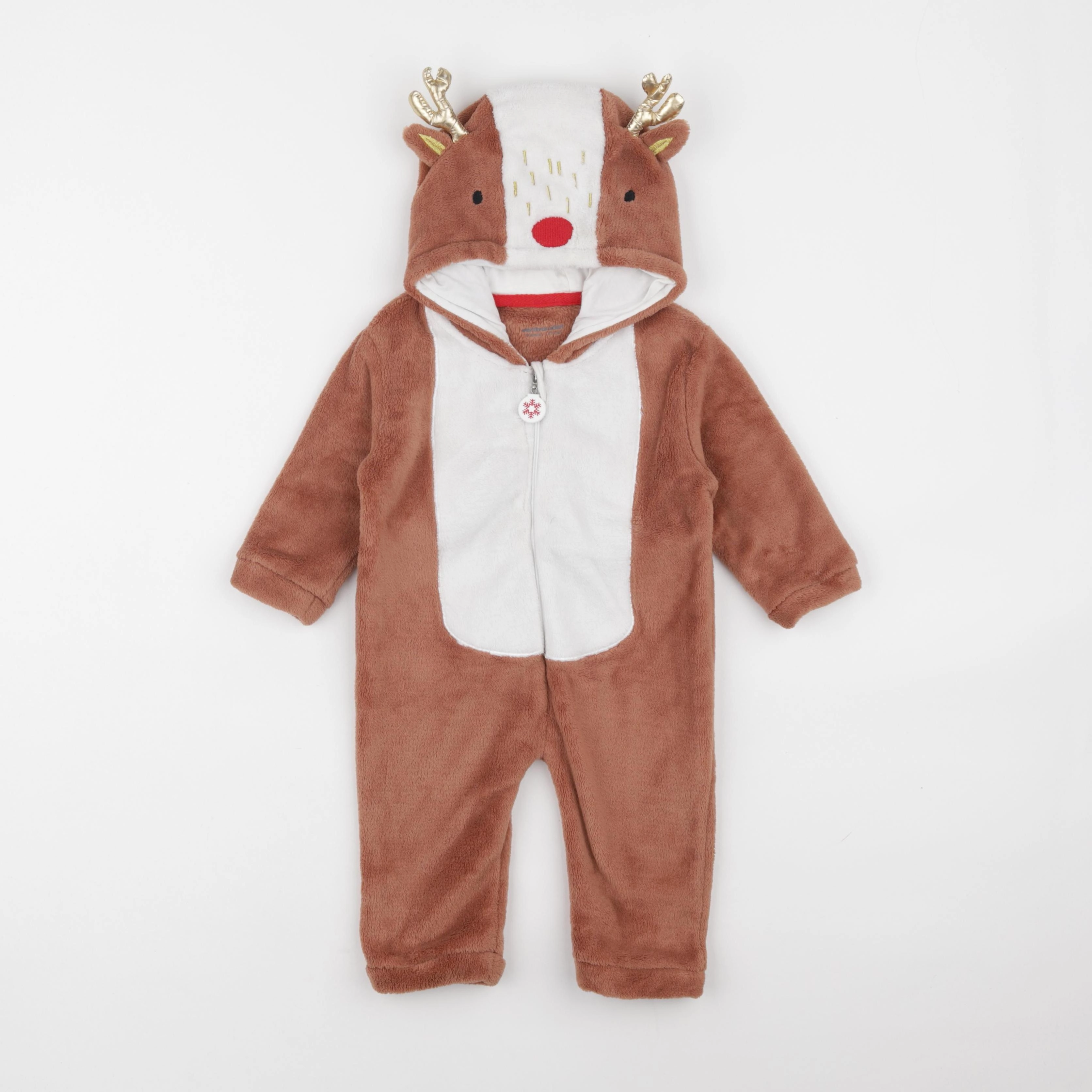 Vertbaudet - sur-pyjama marron - 9 mois