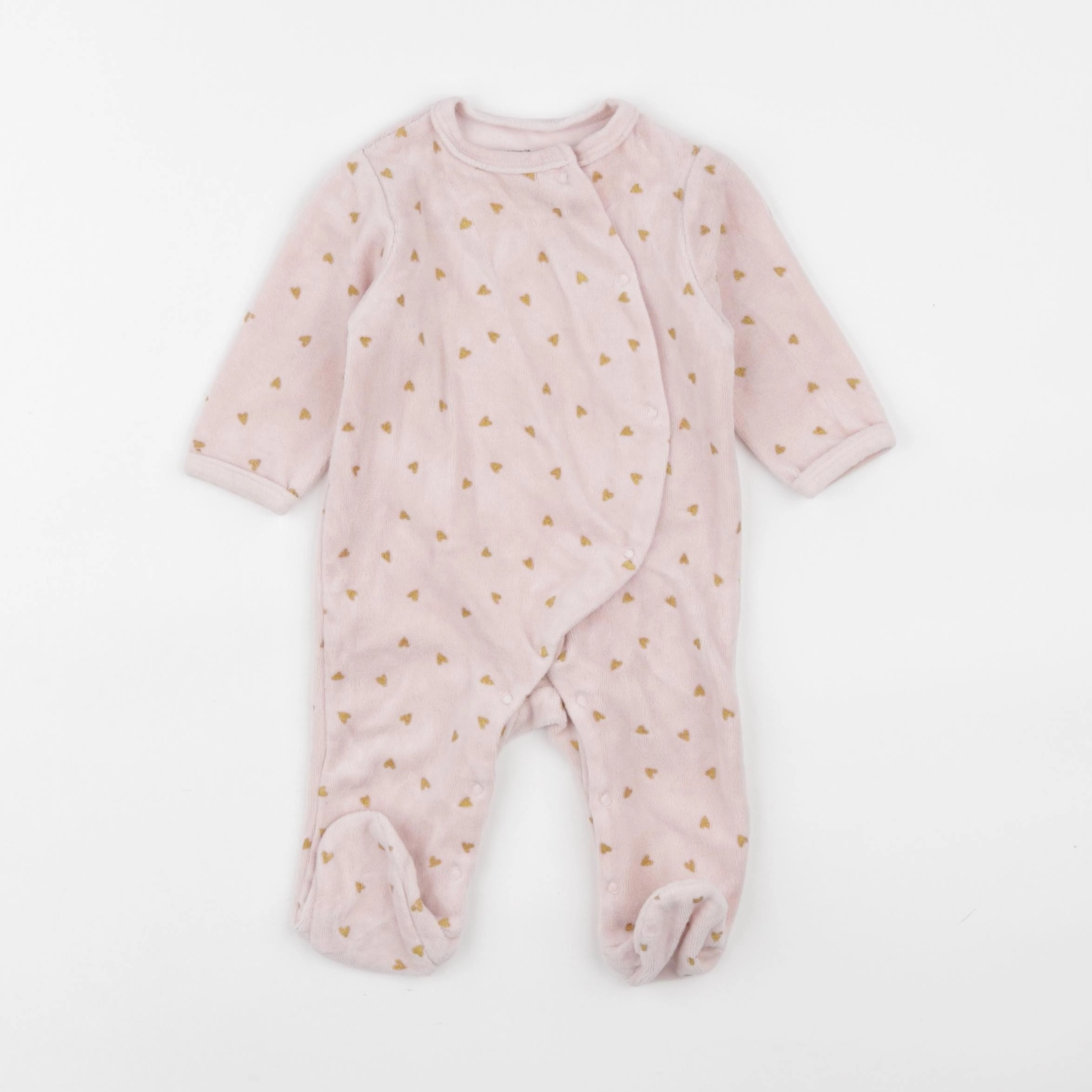 Vertbaudet - pyjama velours rose - 3 mois