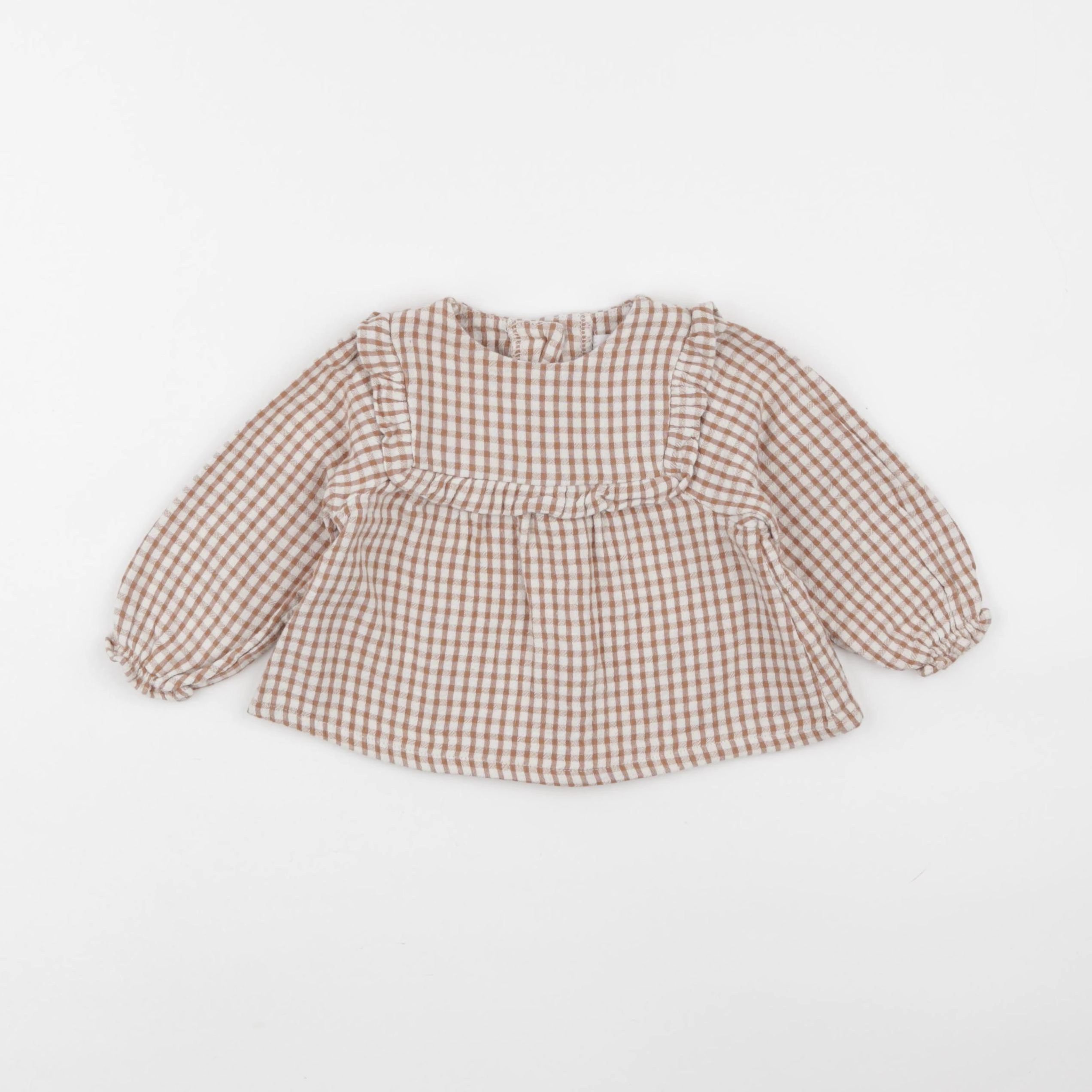 Vertbaudet - blouse marron - 6 mois