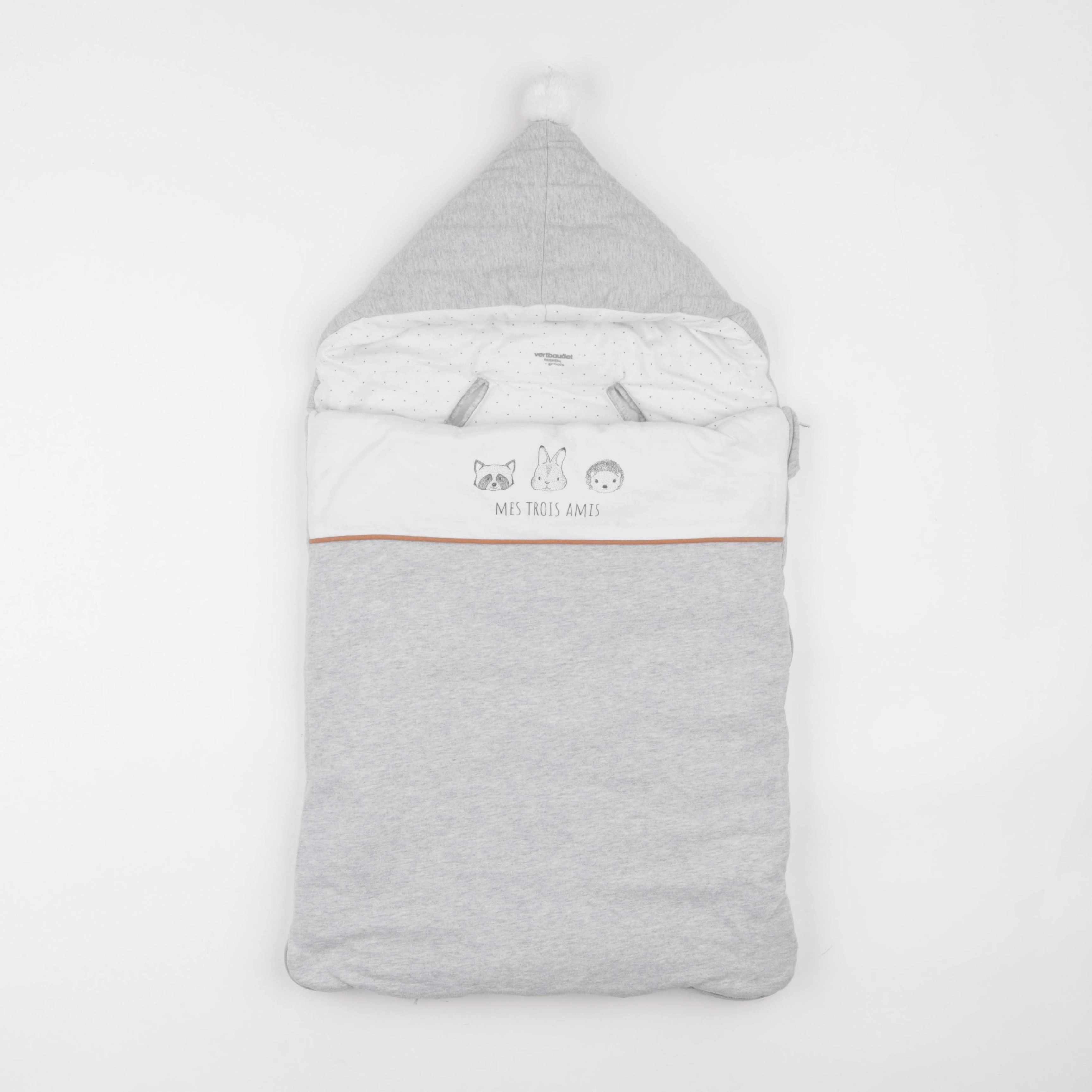 Vertbaudet - nid d'ange gris - 0/6 mois