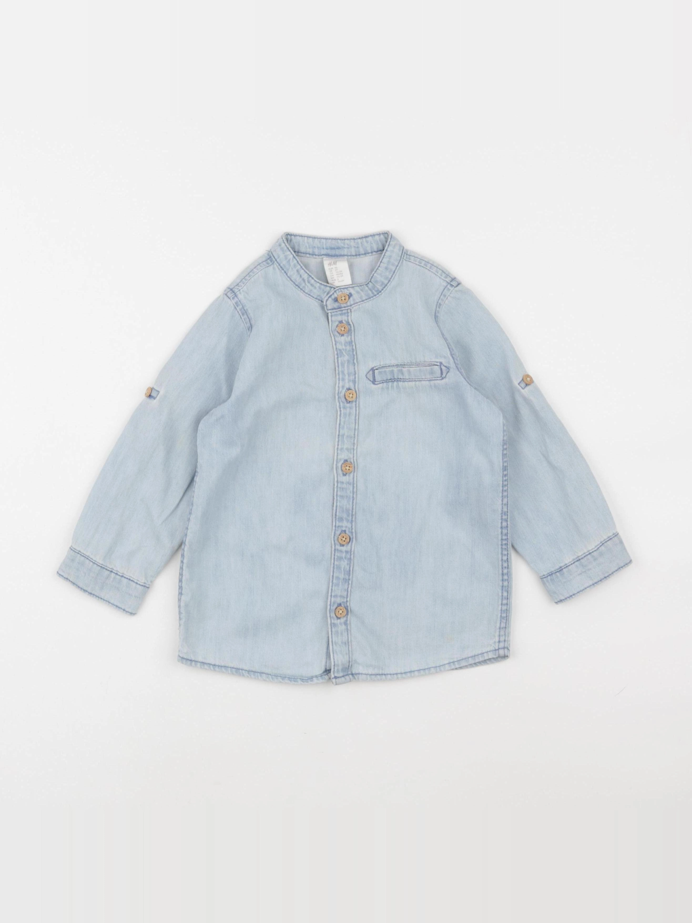 H&M - chemise bleu - 18/24 mois