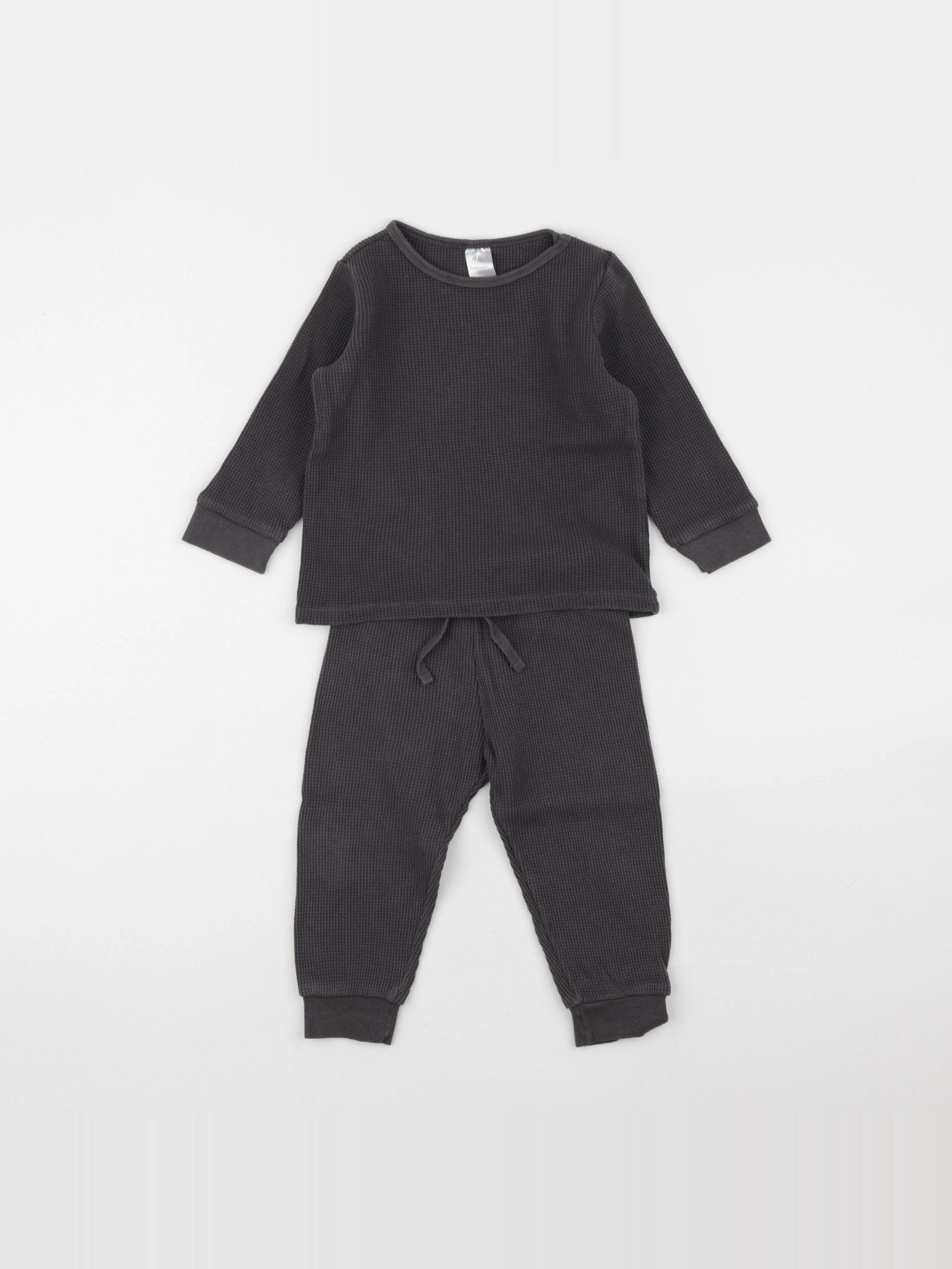 H&M - ensemble gris - 18/24 mois