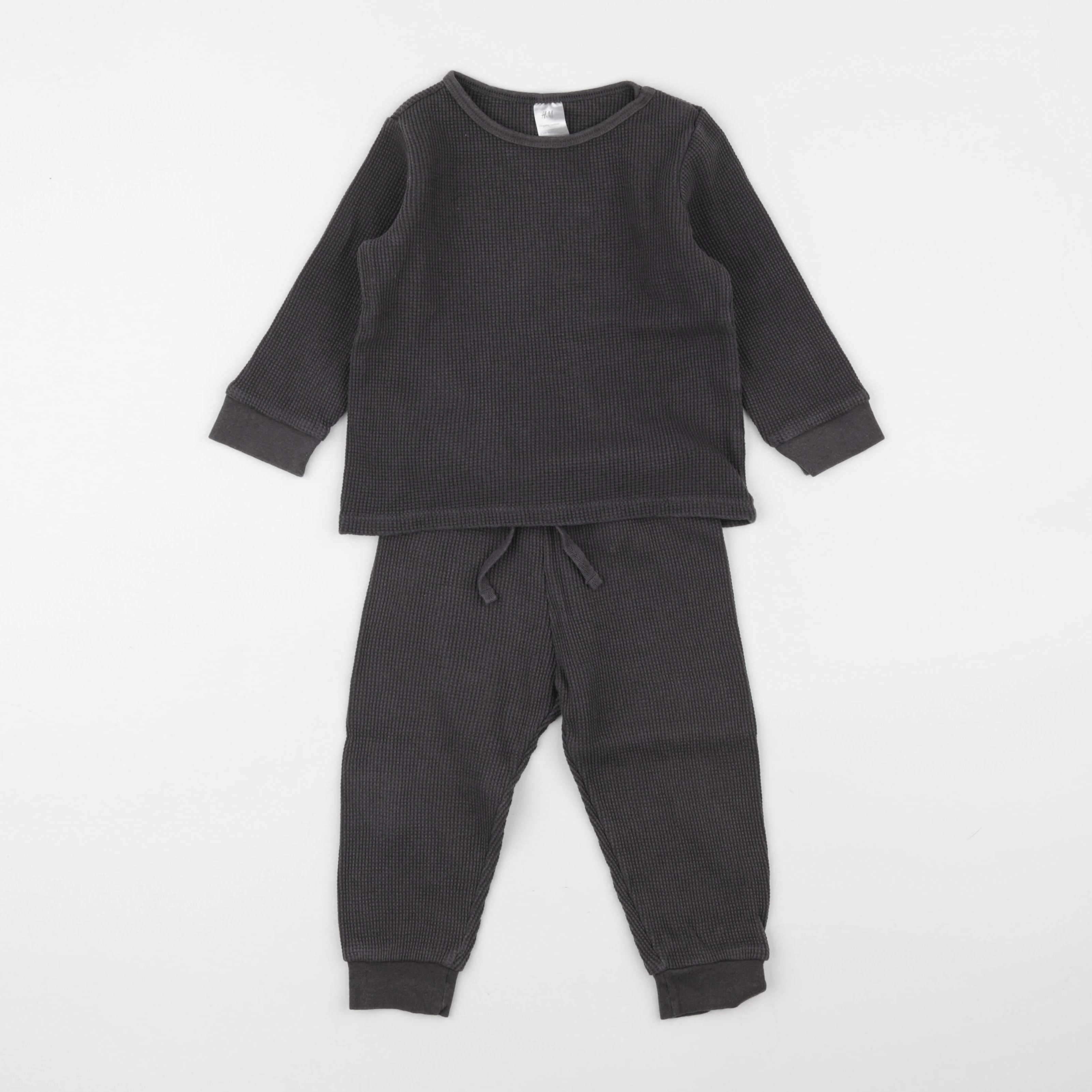 H&M - ensemble gris - 18/24 mois