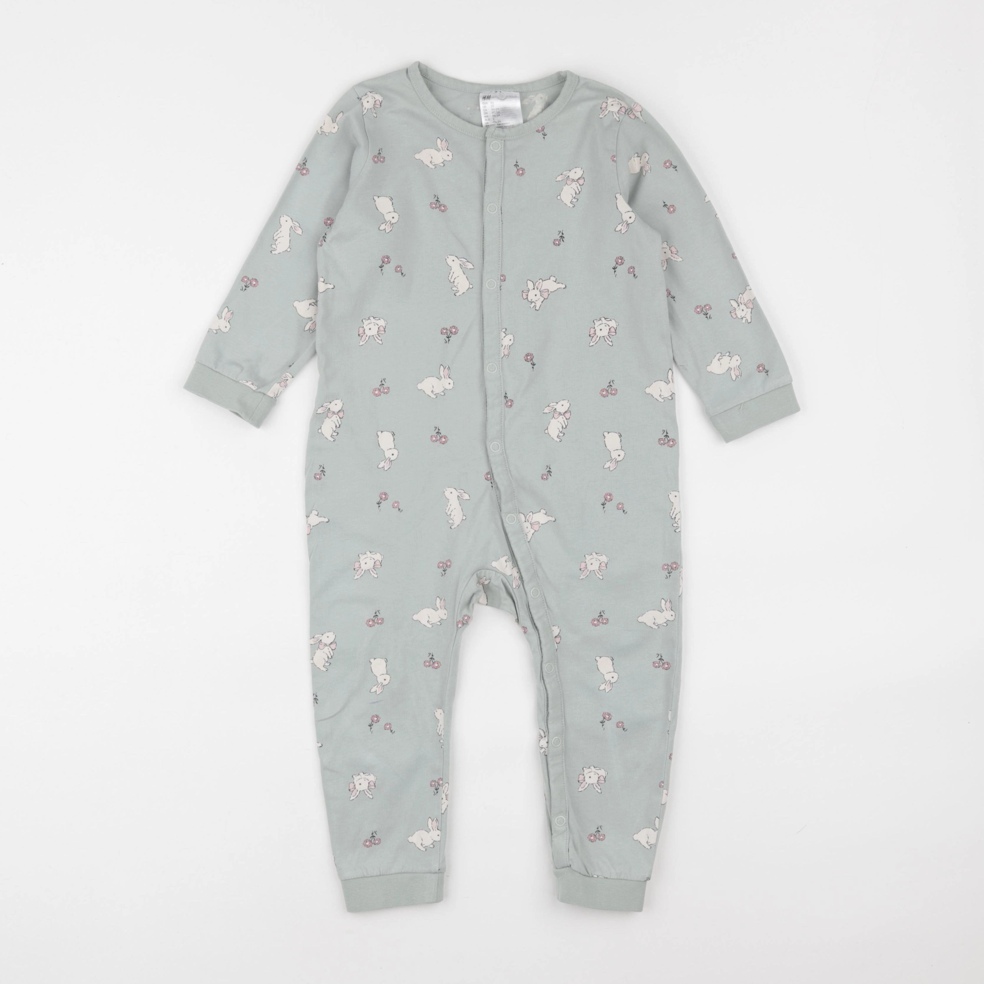 H&M - pyjama coton vert - 18/24 mois
