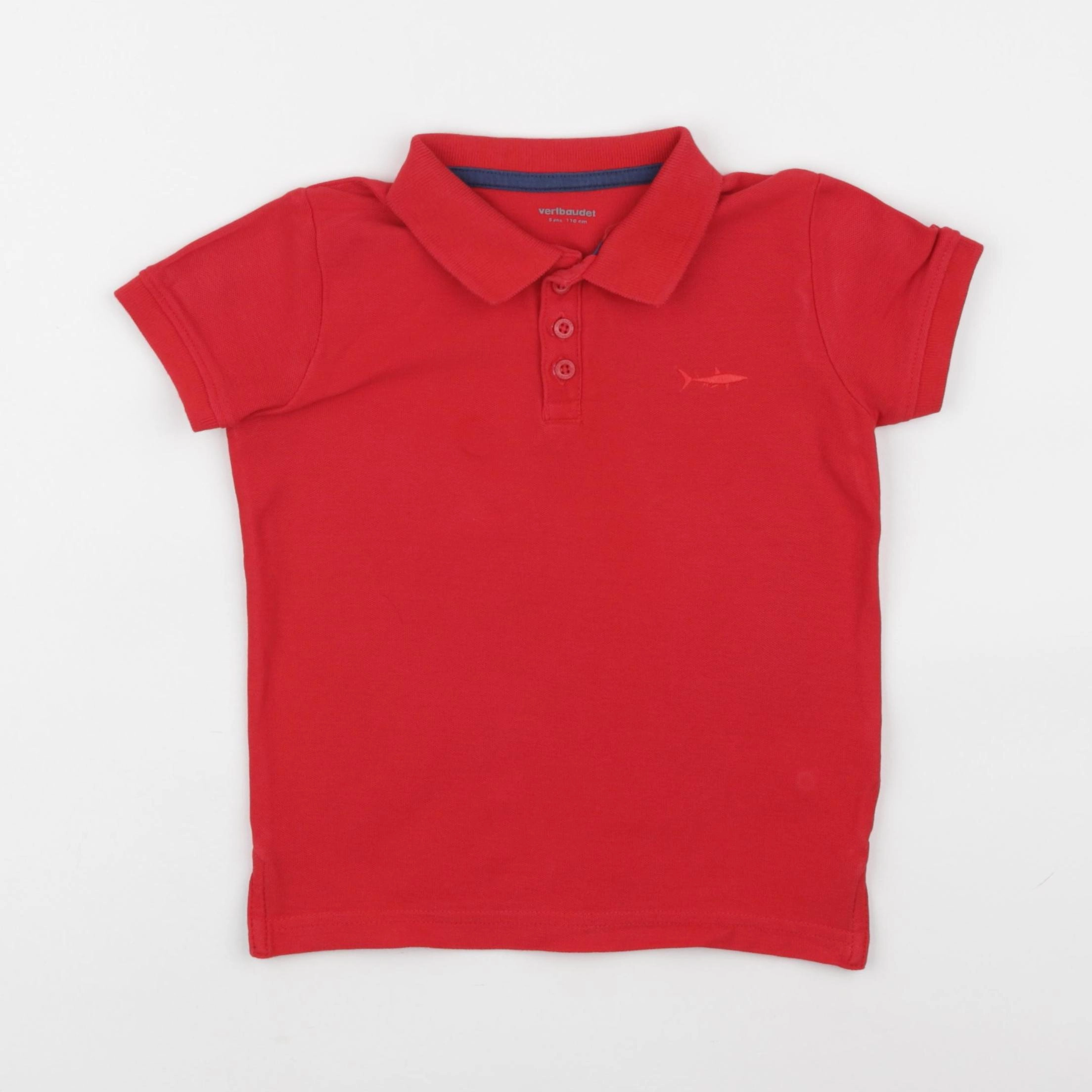 Vertbaudet - polo rouge - 5 ans