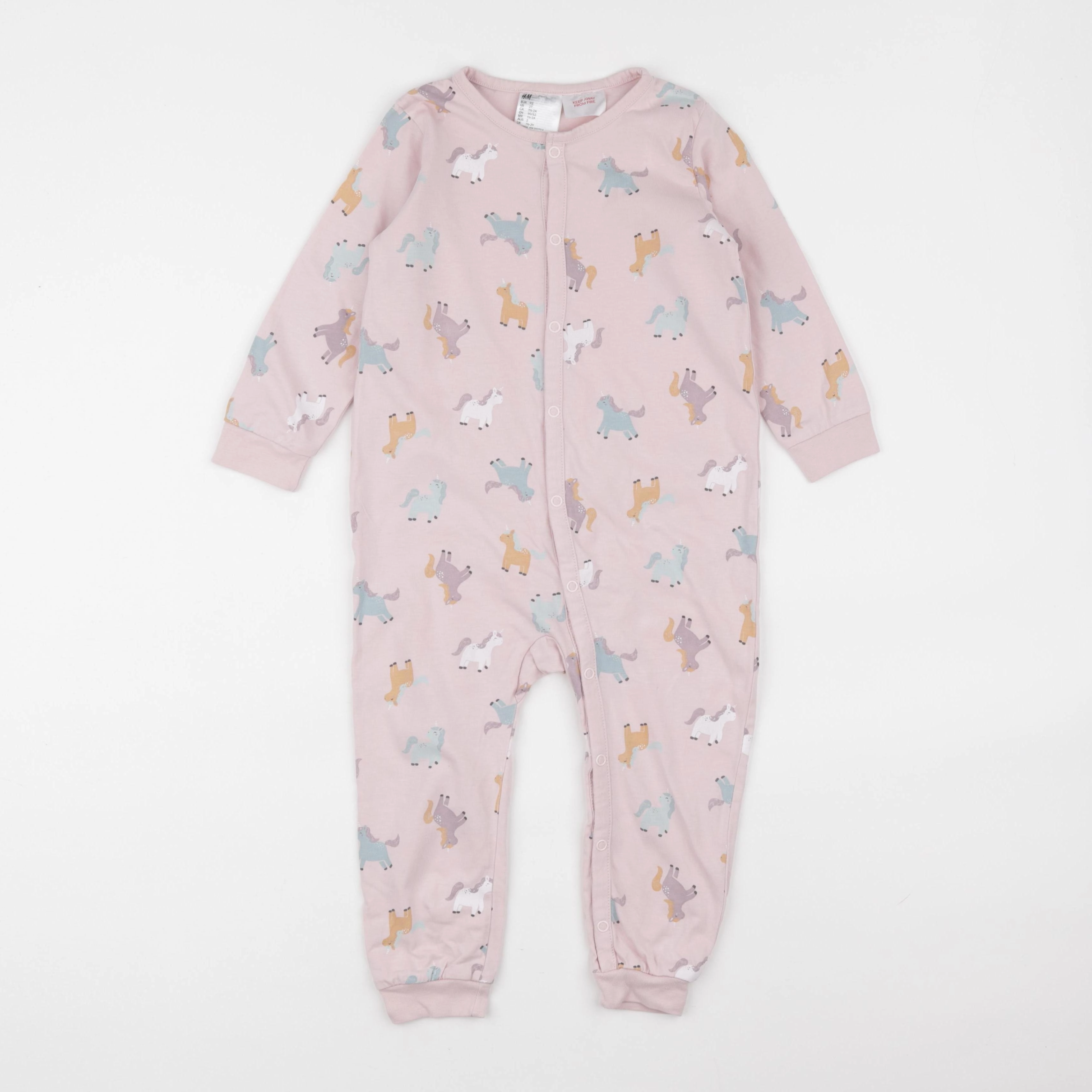 H&M - pyjama coton rose - 18/24 mois