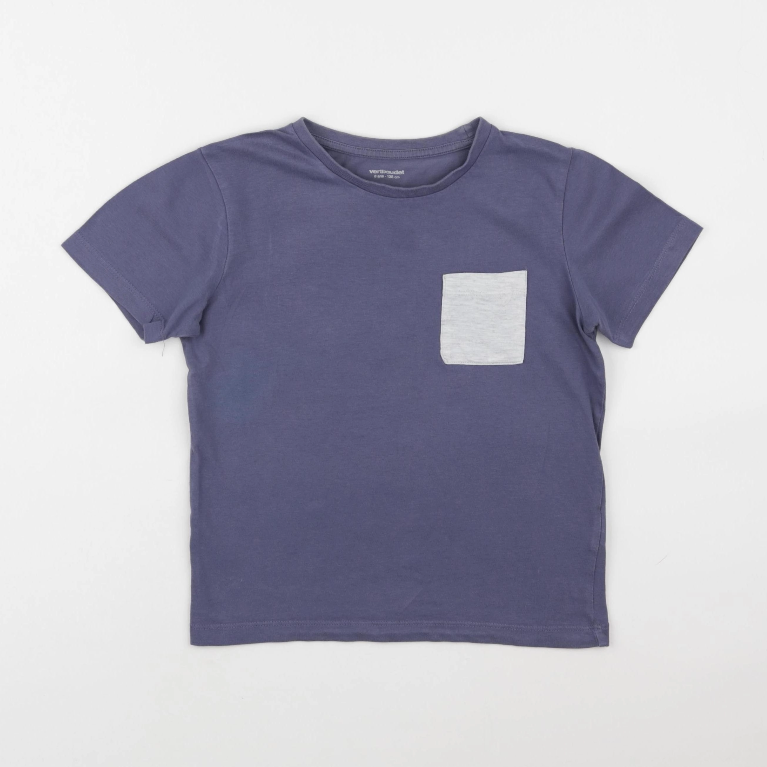 Vertbaudet - tee-shirt bleu - 8 ans