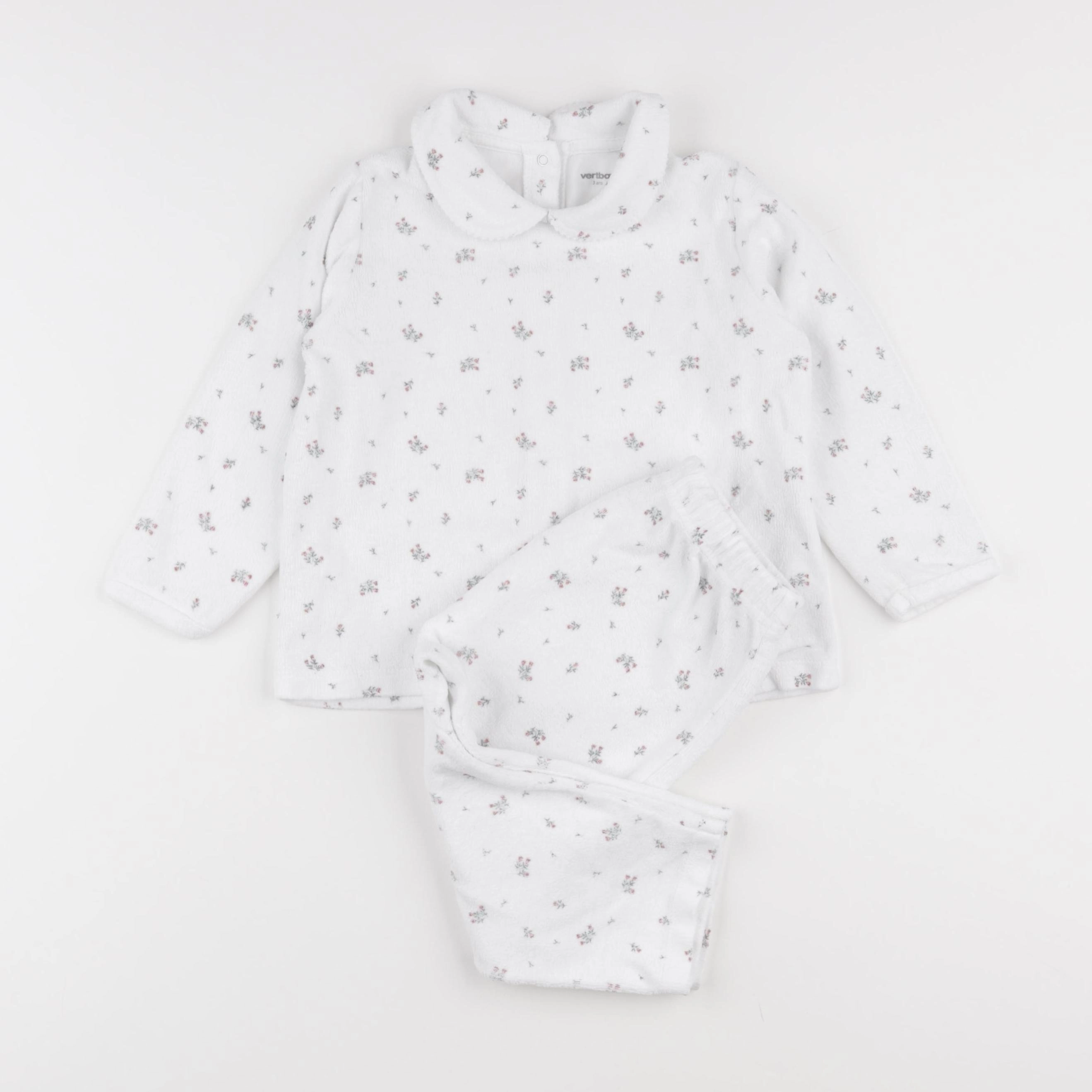 Vertbaudet - pyjama velours multicolore - 3 ans