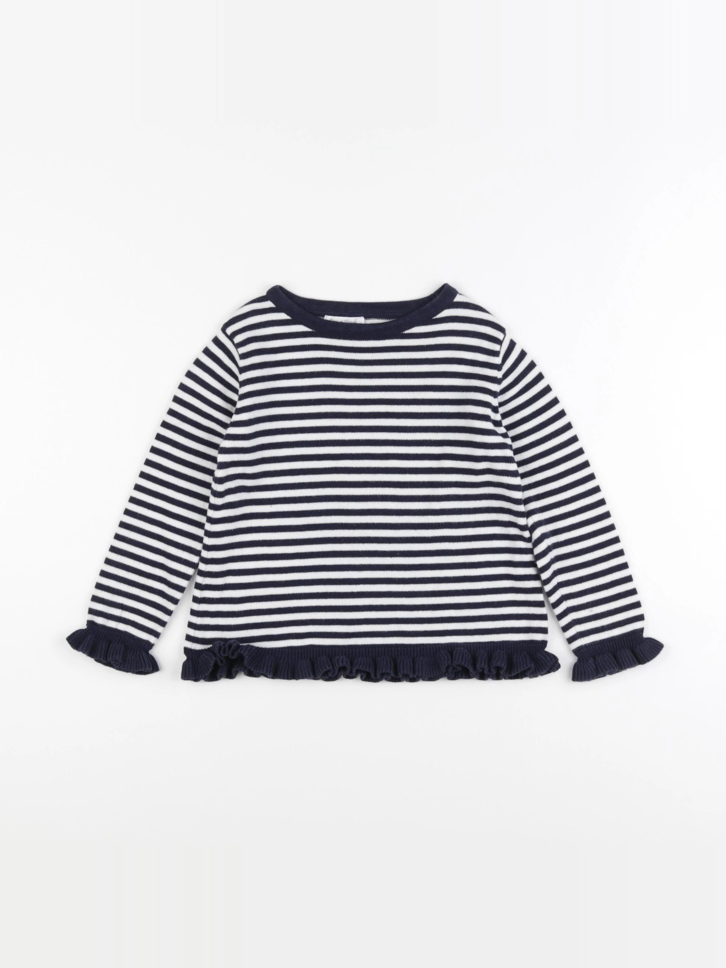 Eden & Victor - pull blanc, bleu - 3 ans