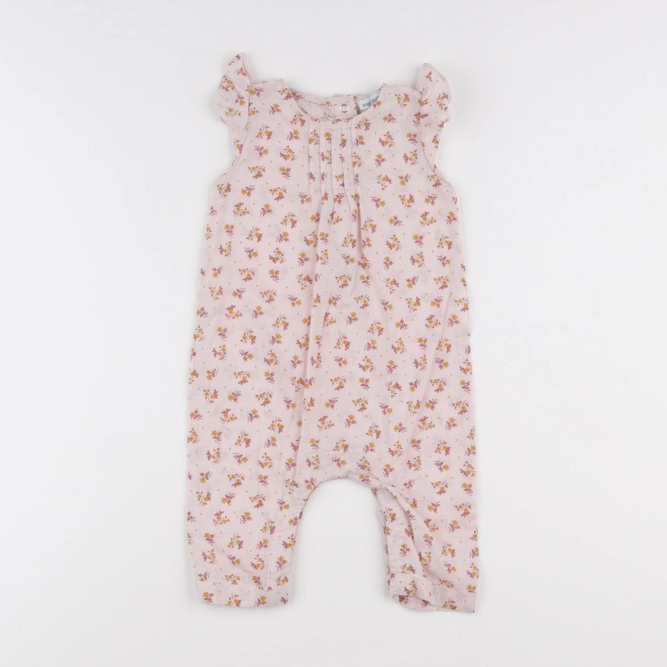 Vertbaudet - combinaison rose - 6 mois