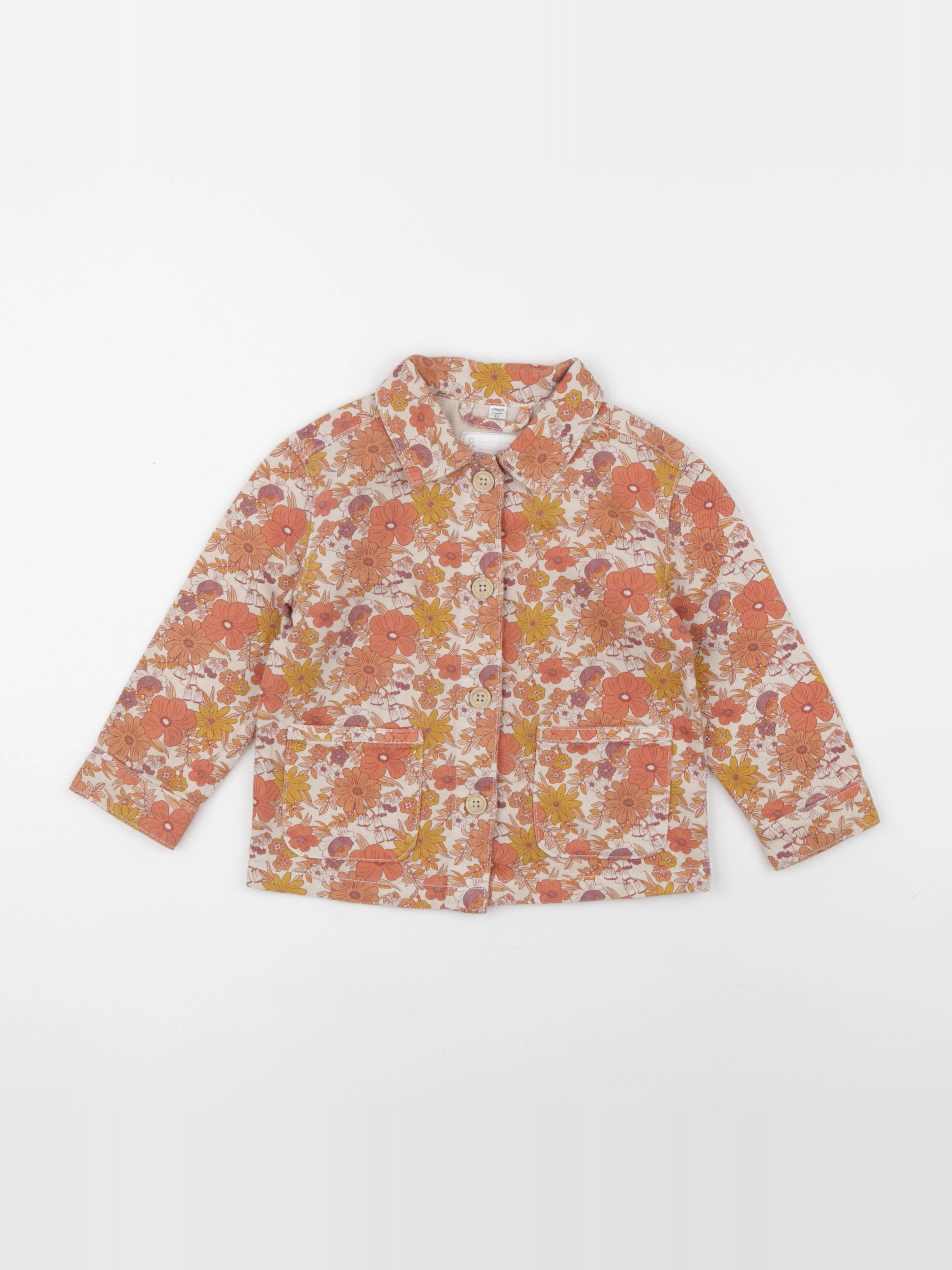 Vertbaudet - veste orange - 4 ans