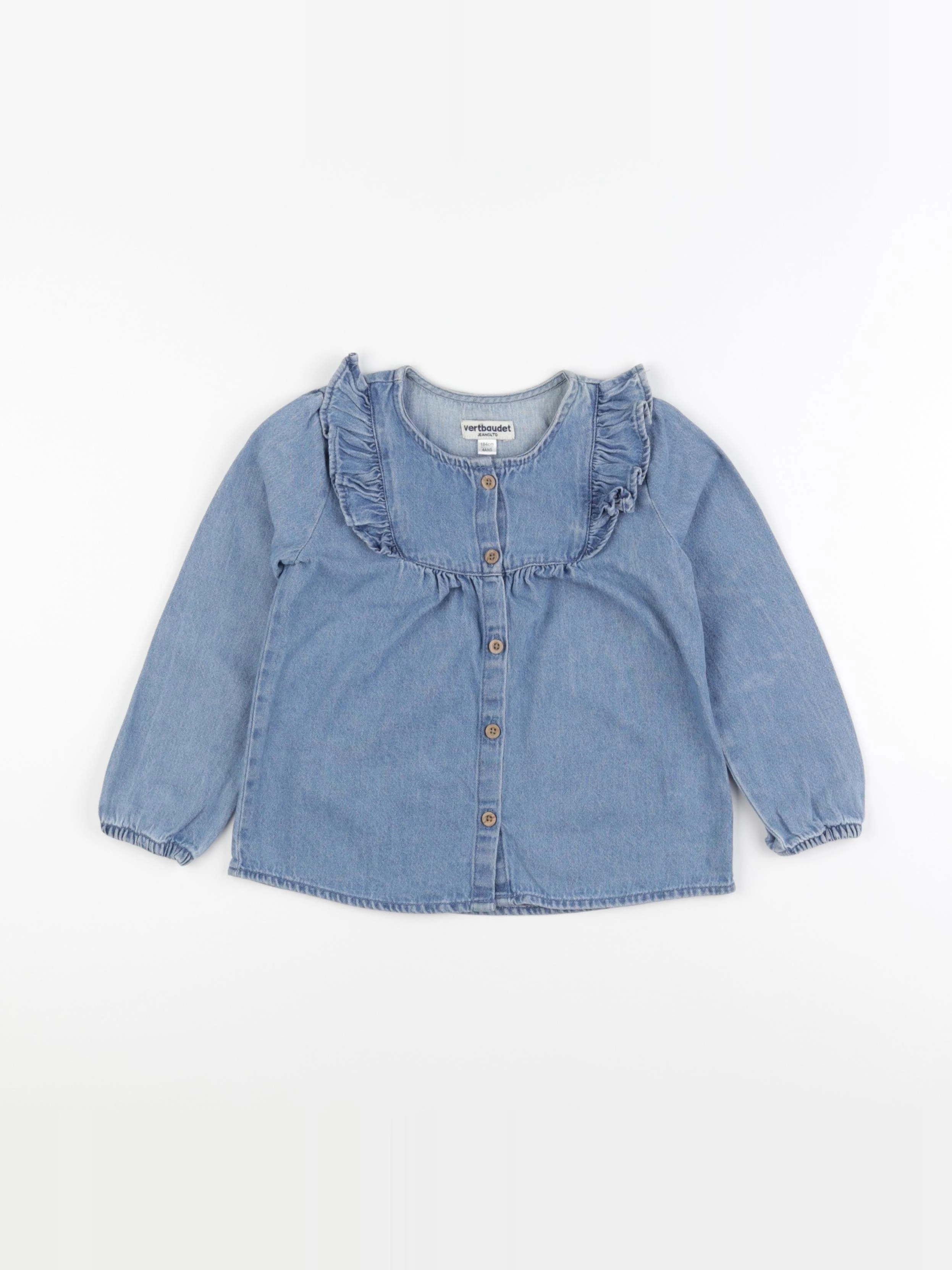 Vertbaudet - blouse bleu - 4 ans