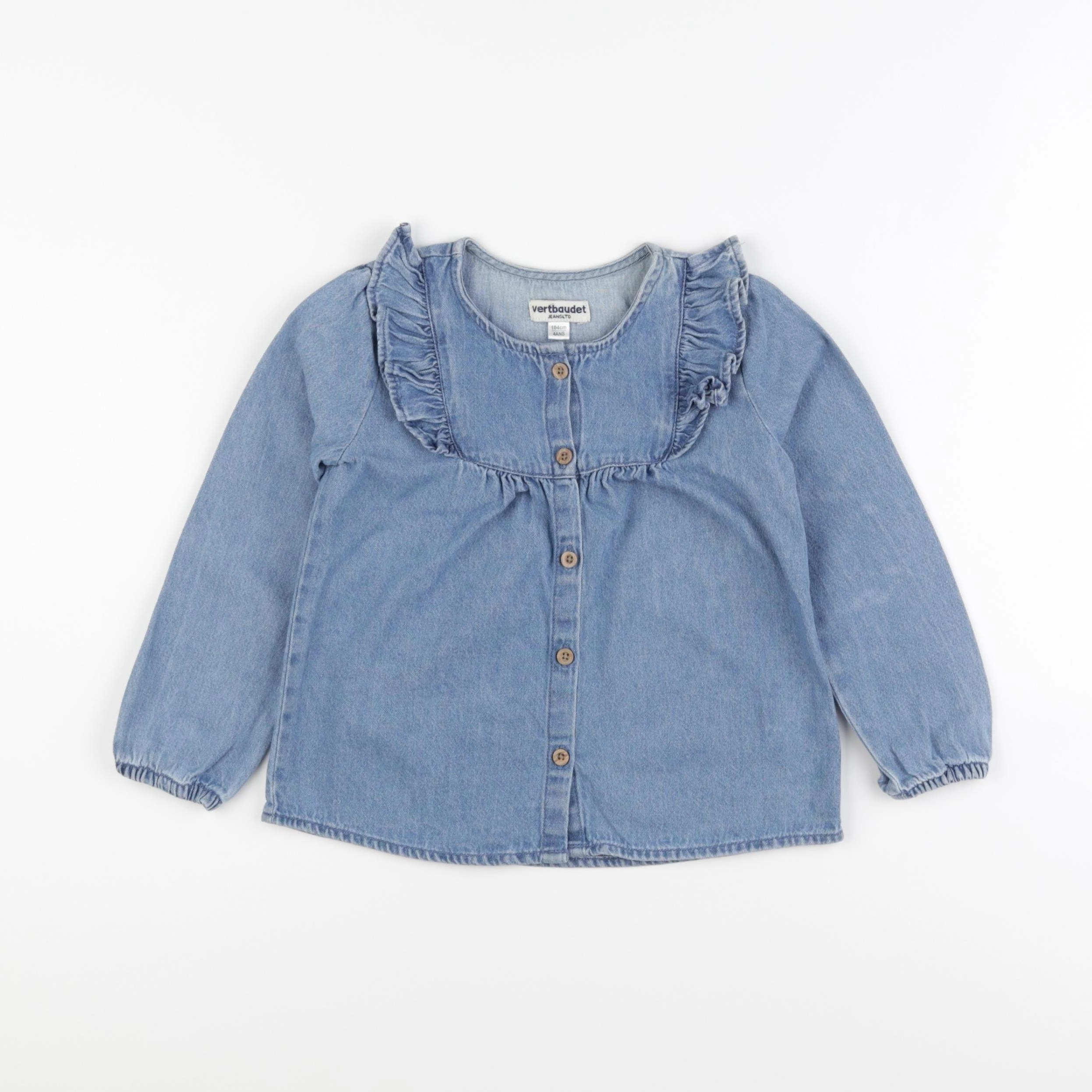 Vertbaudet - blouse bleu - 4 ans