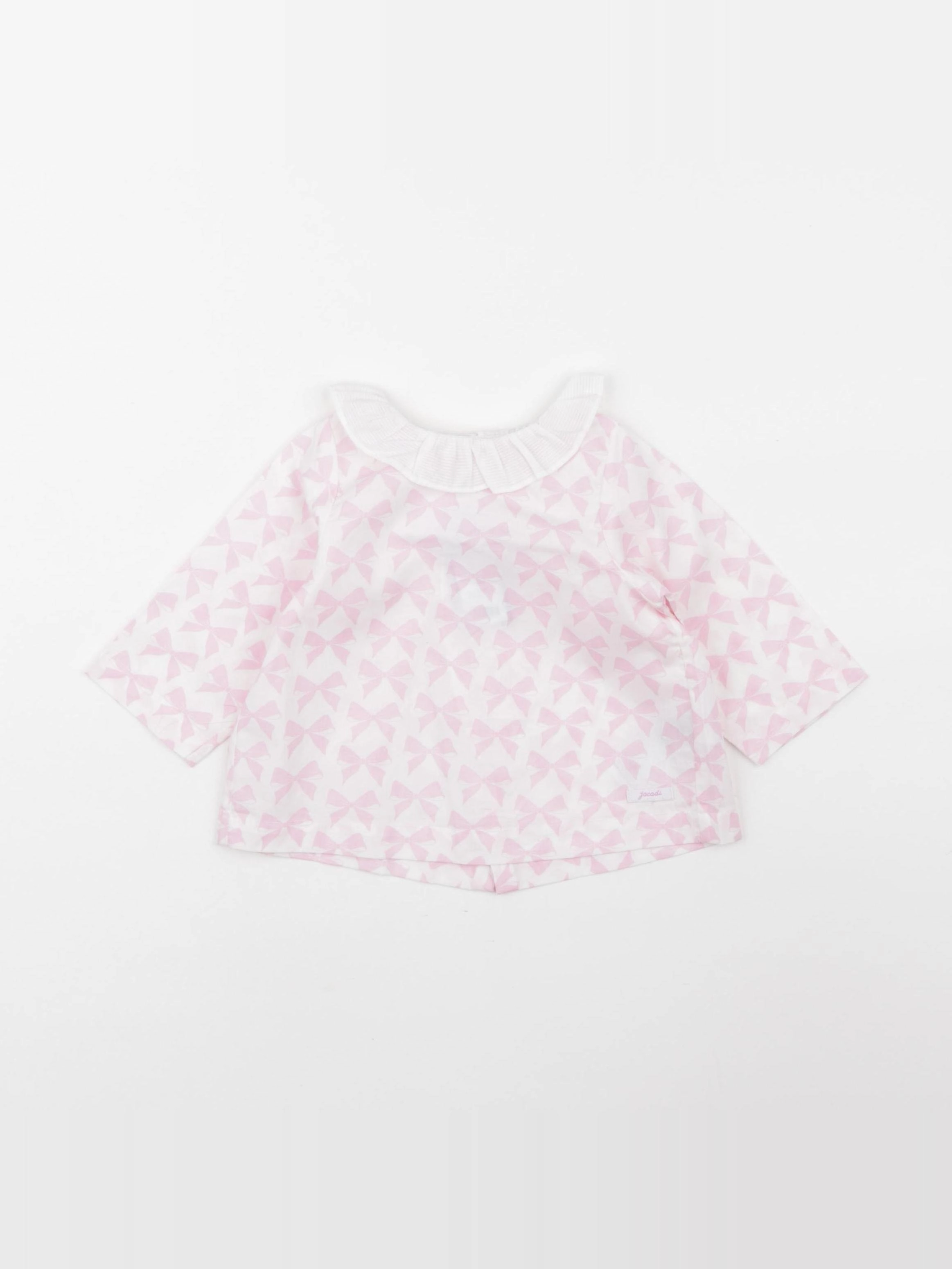 Jacadi - blouse blanc, rose - 6 mois