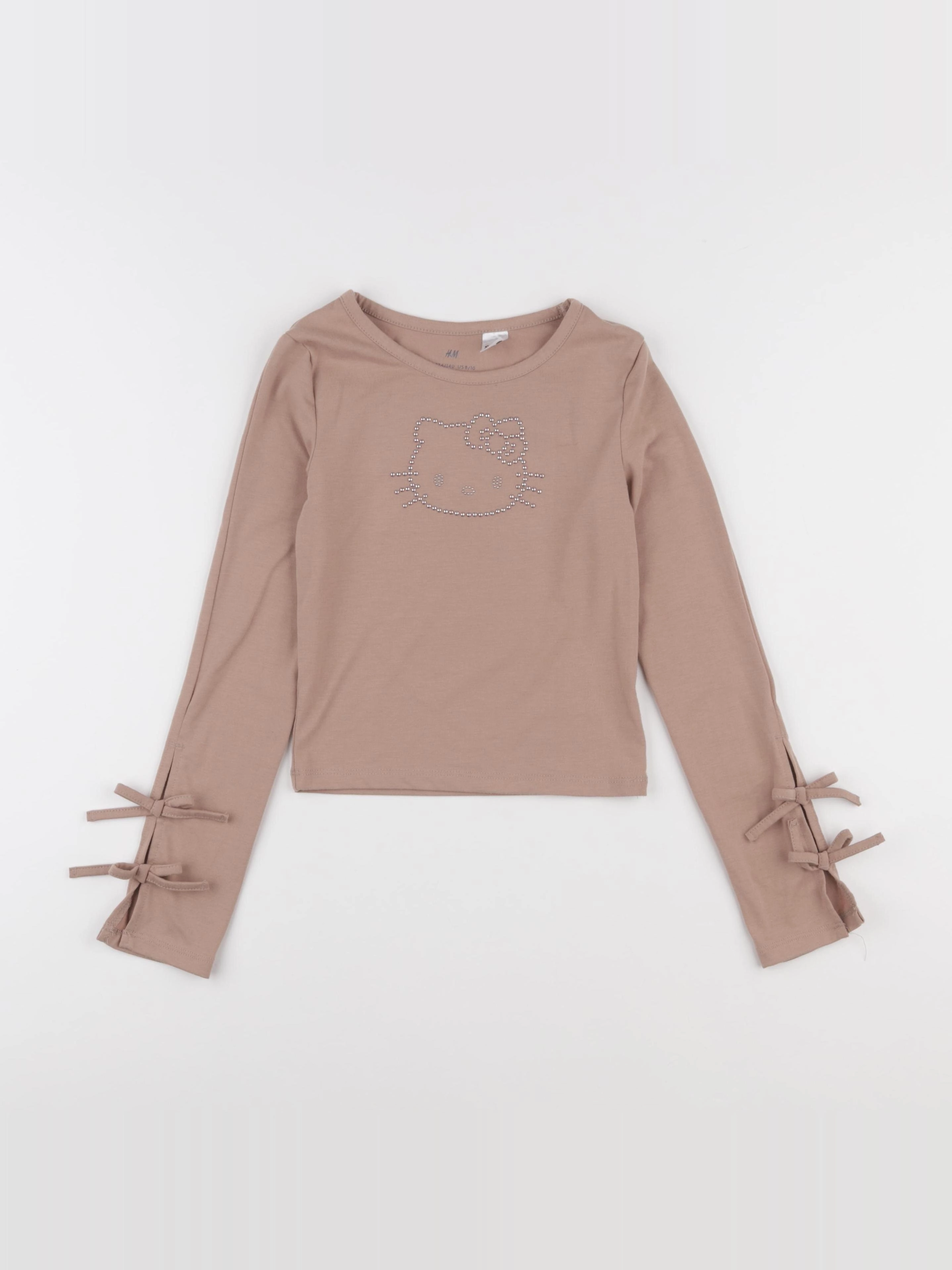 H&M - tee-shirt beige - 8/10 ans