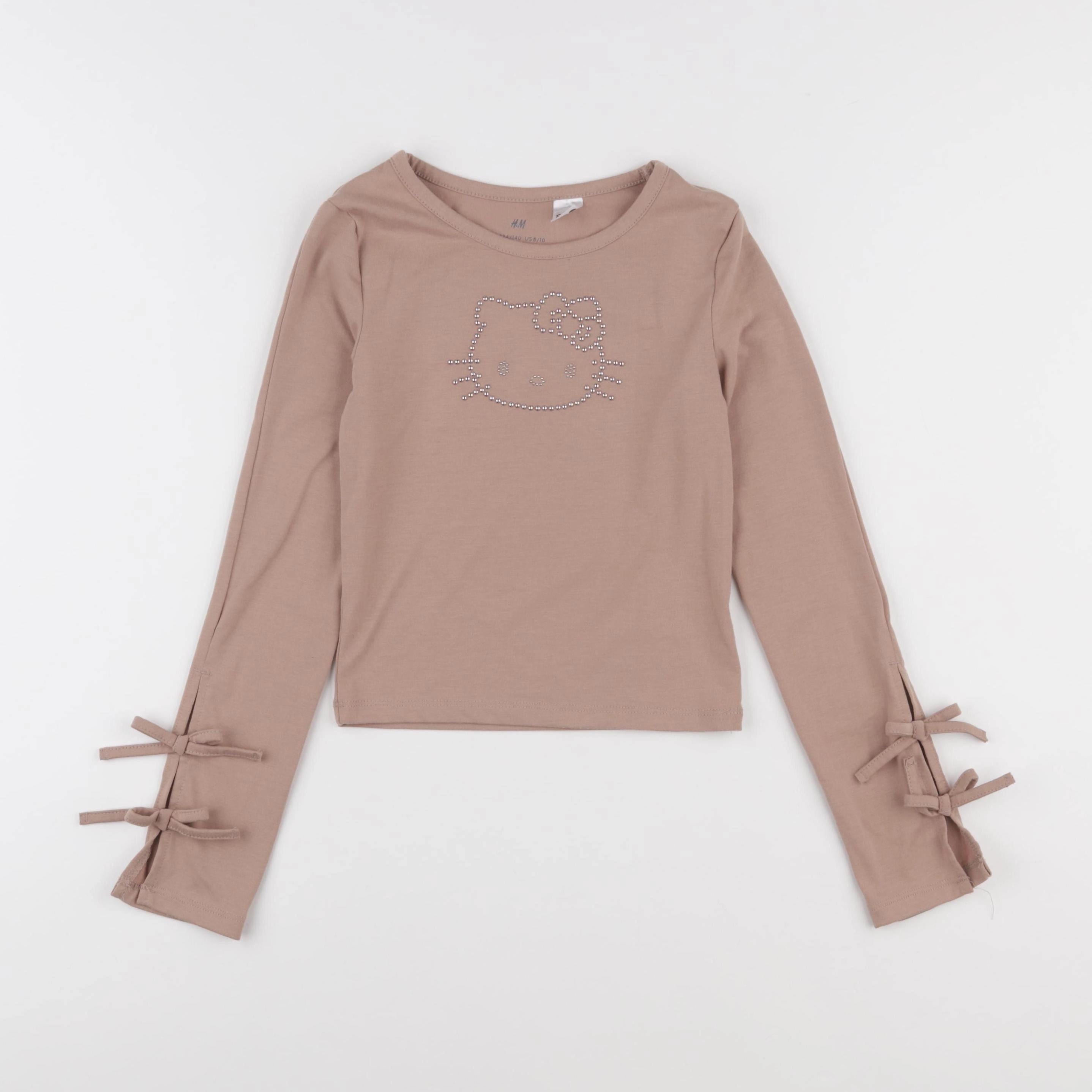 H&M - tee-shirt beige - 8/10 ans