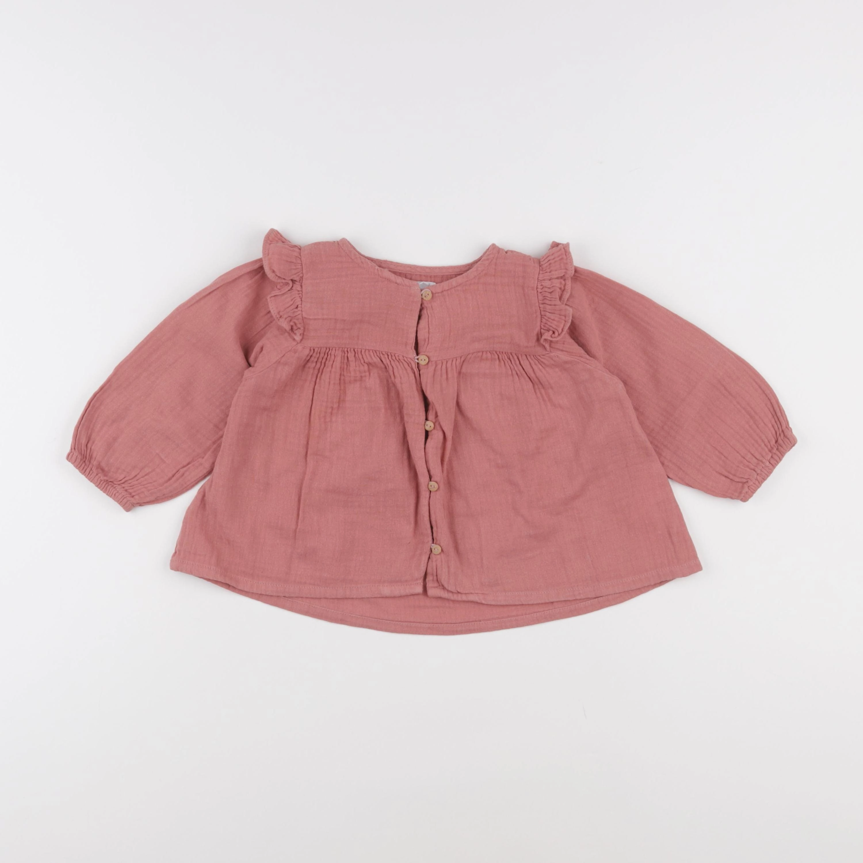 Vertbaudet - blouse rose - 18 mois