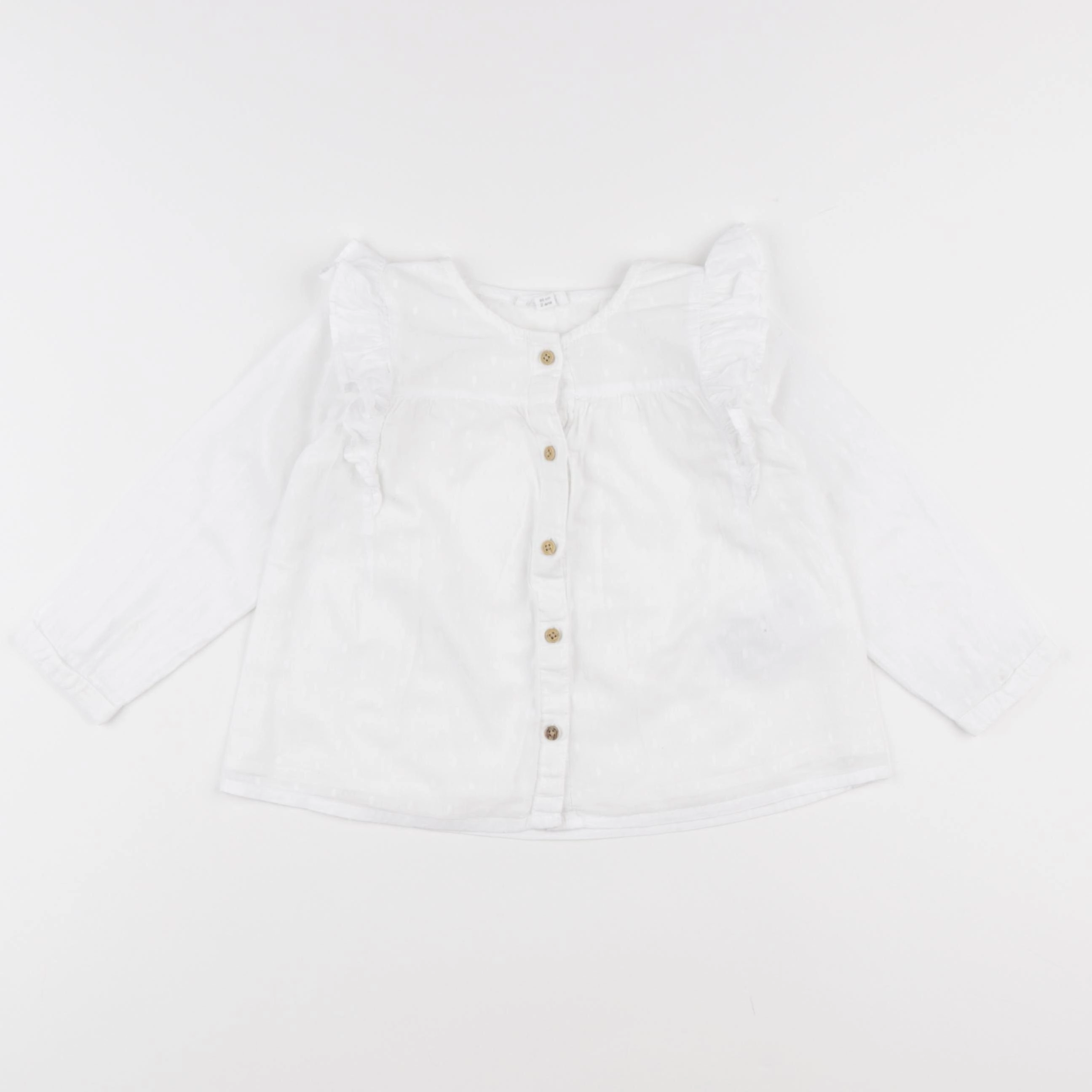 Vertbaudet - blouse blanc - 2 ans