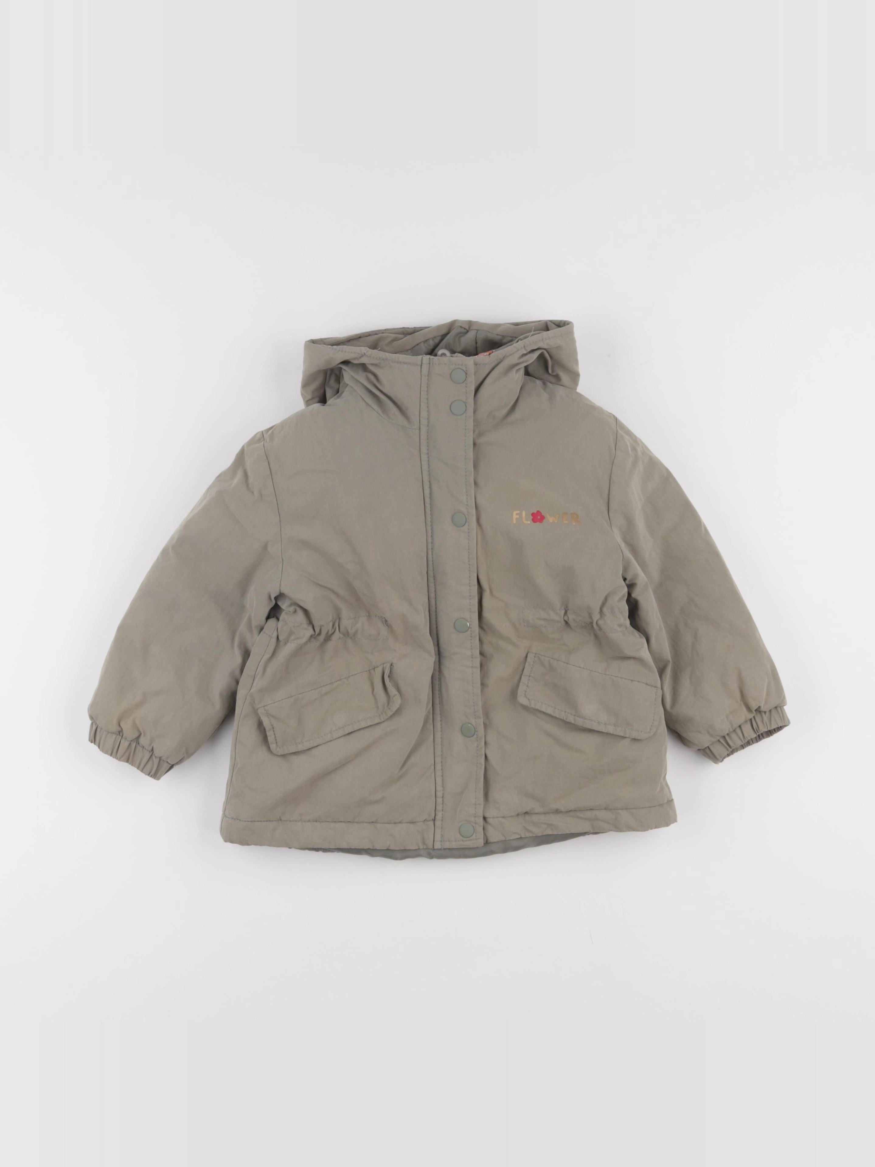 Vertbaudet - parka vert - 3 ans