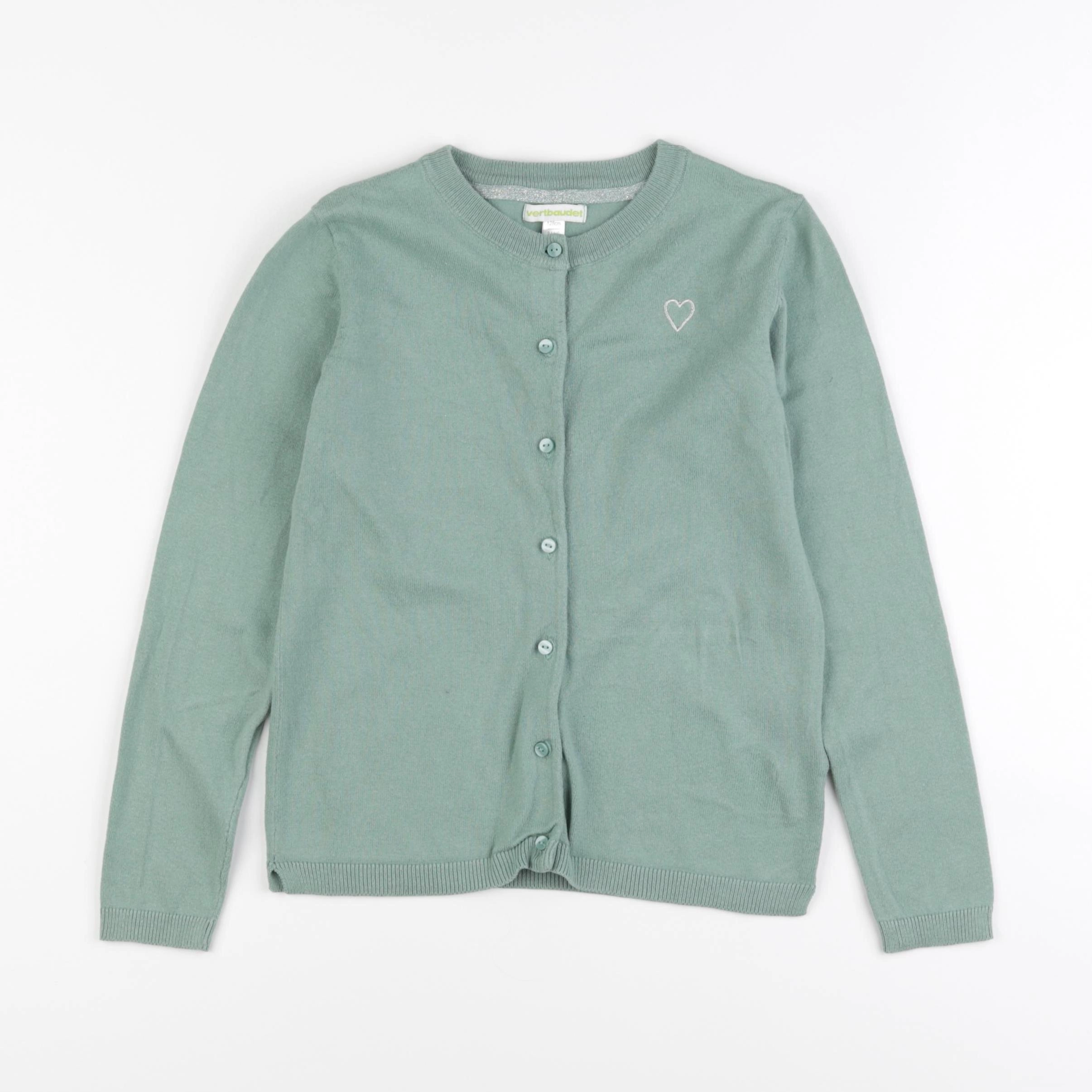 Vertbaudet - gilet vert - 8 ans