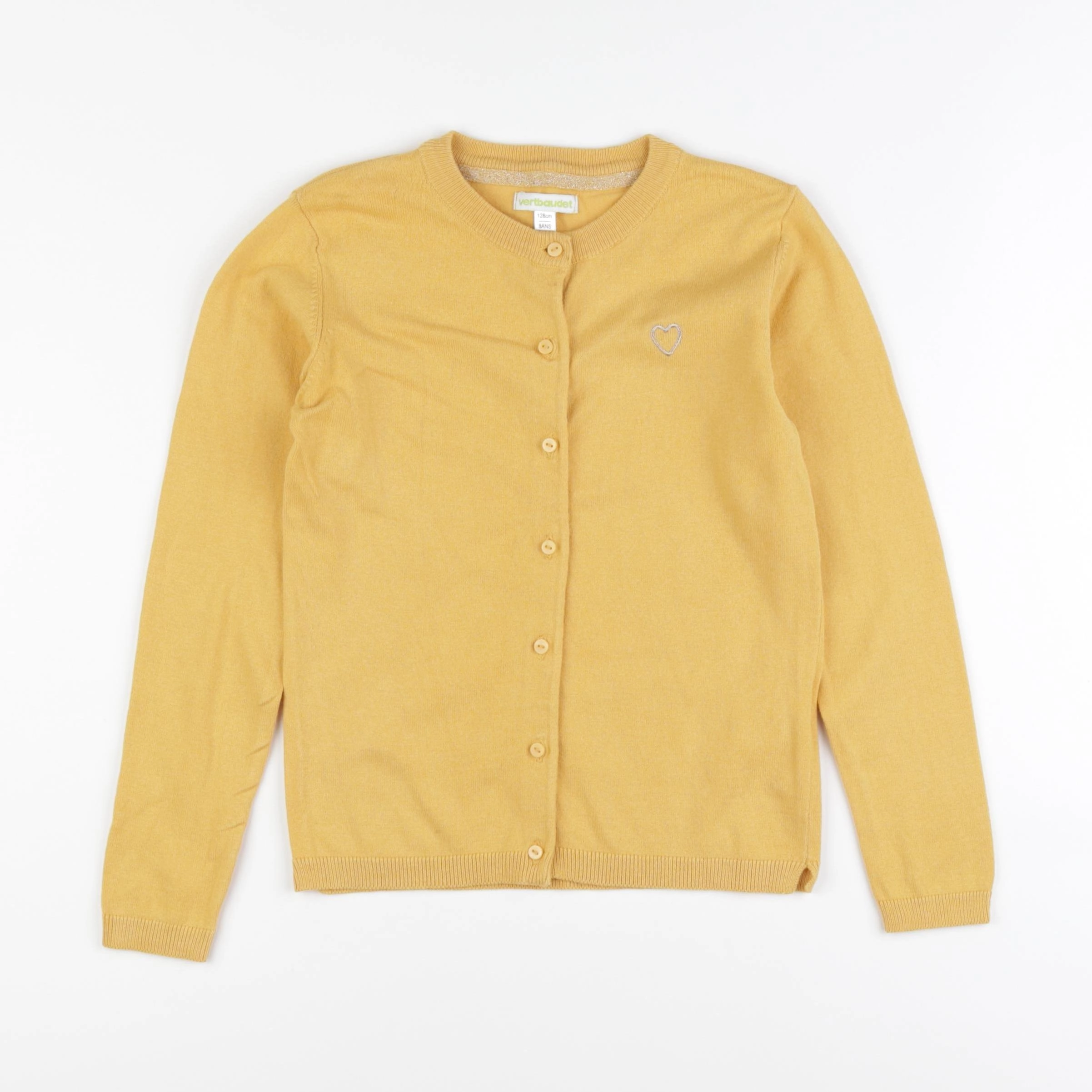 Vertbaudet - gilet jaune - 8 ans