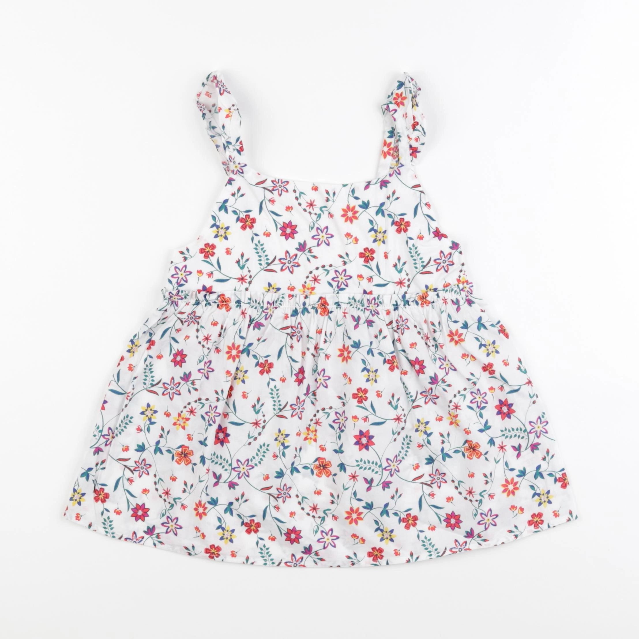 Vertbaudet - blouse blanc, rouge - 8 ans