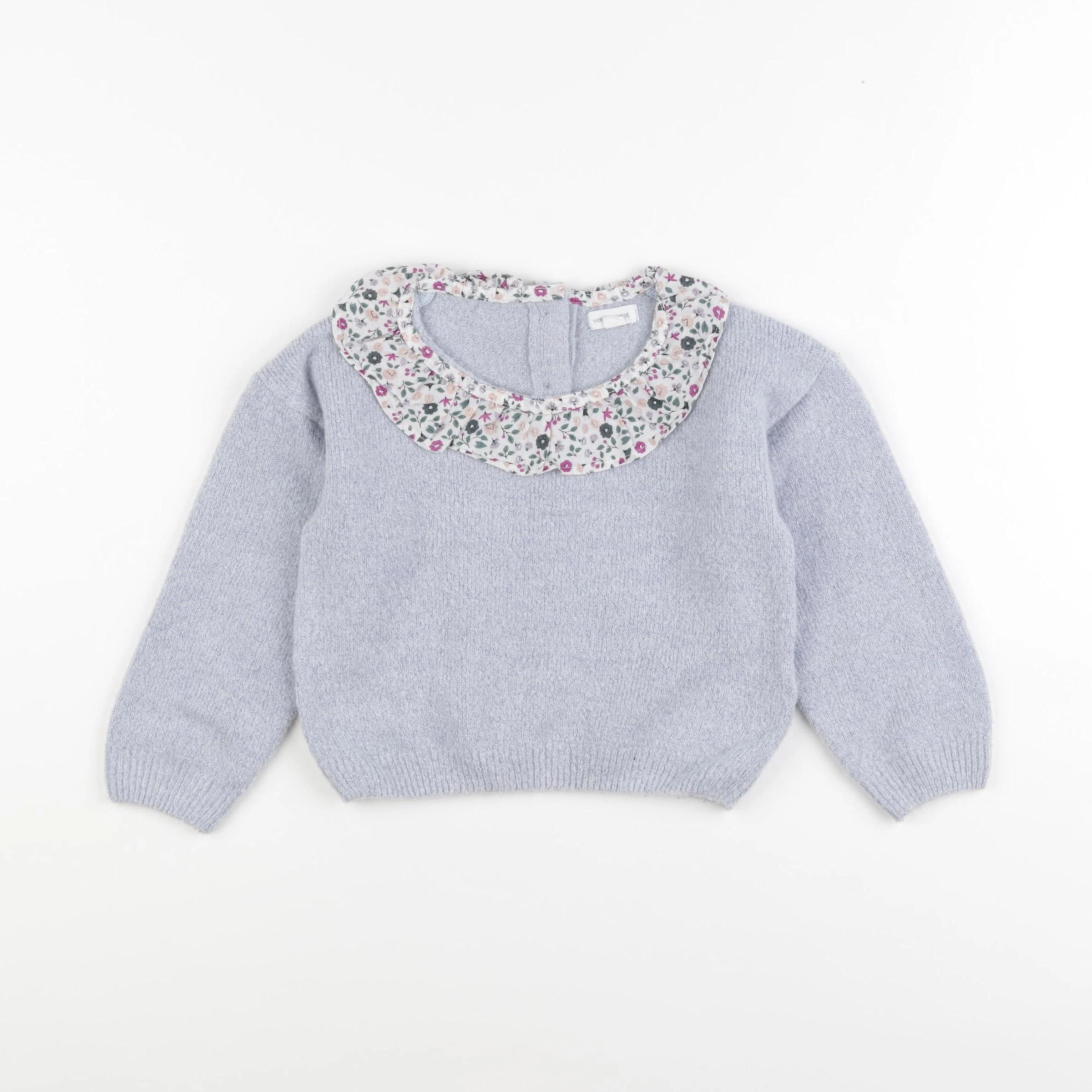 Vertbaudet - pull bleu - 36 mois
