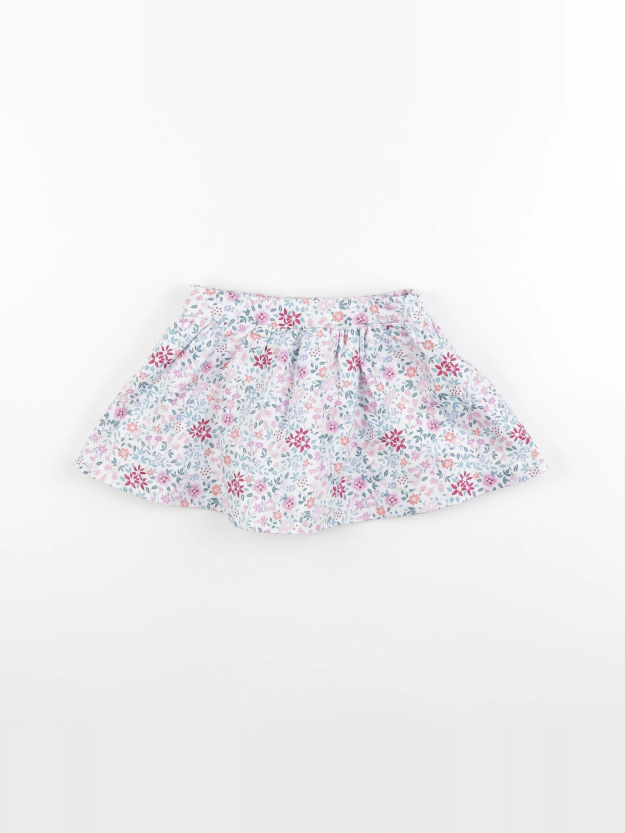 Vertbaudet - jupe blanc, rose - 2 ans