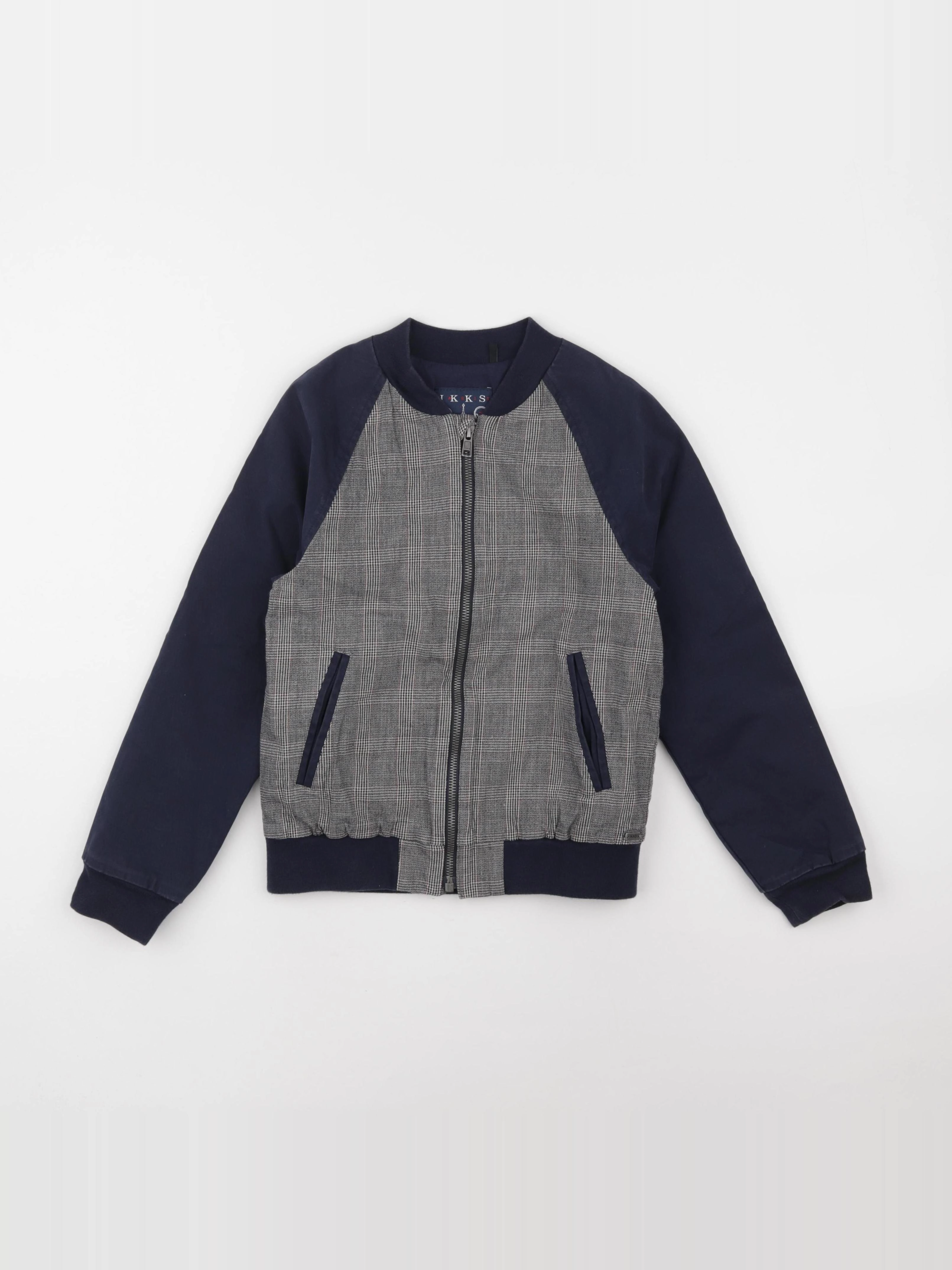 IKKS - veste bleu, gris - 8 ans