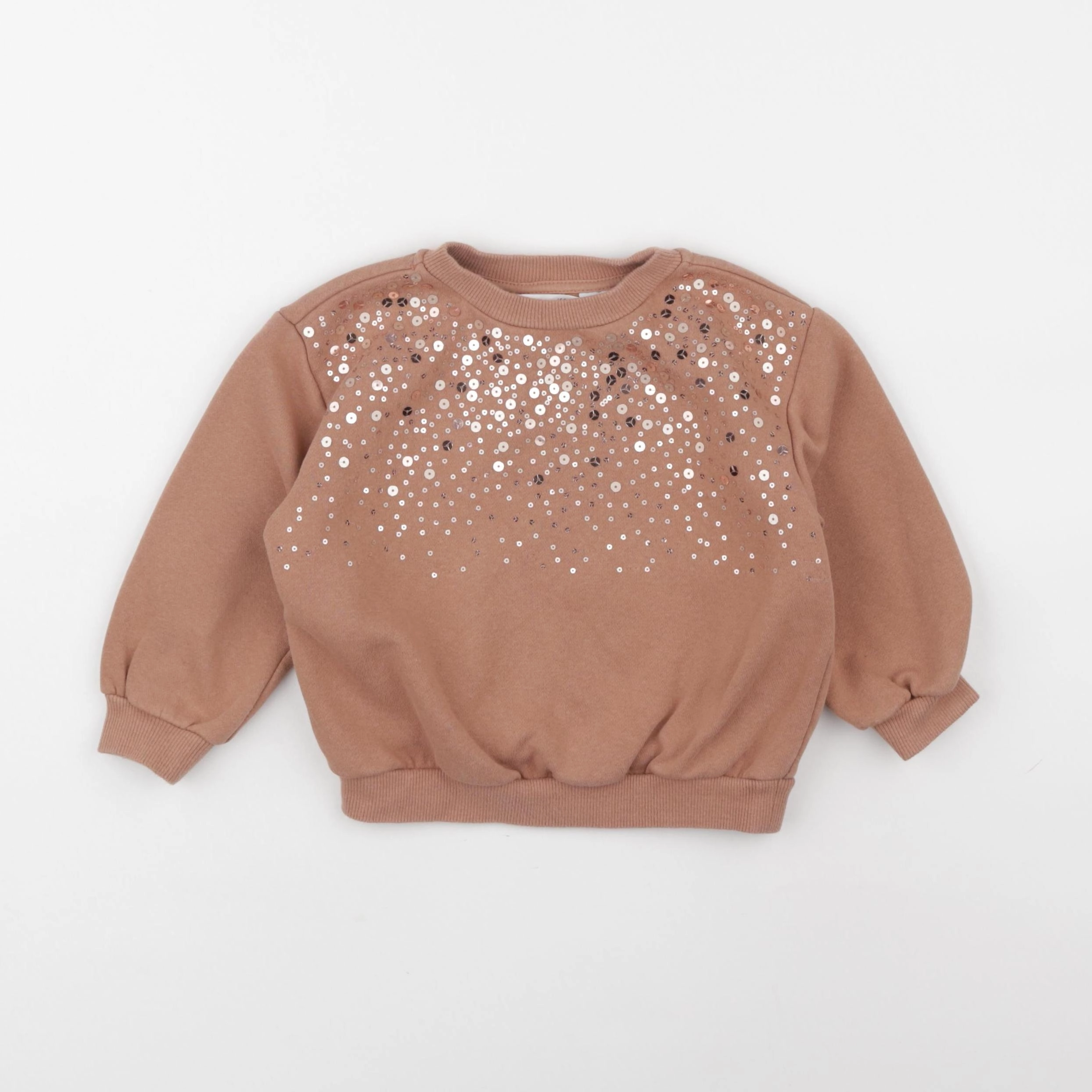 H&M - sweat marron - 18/24 mois