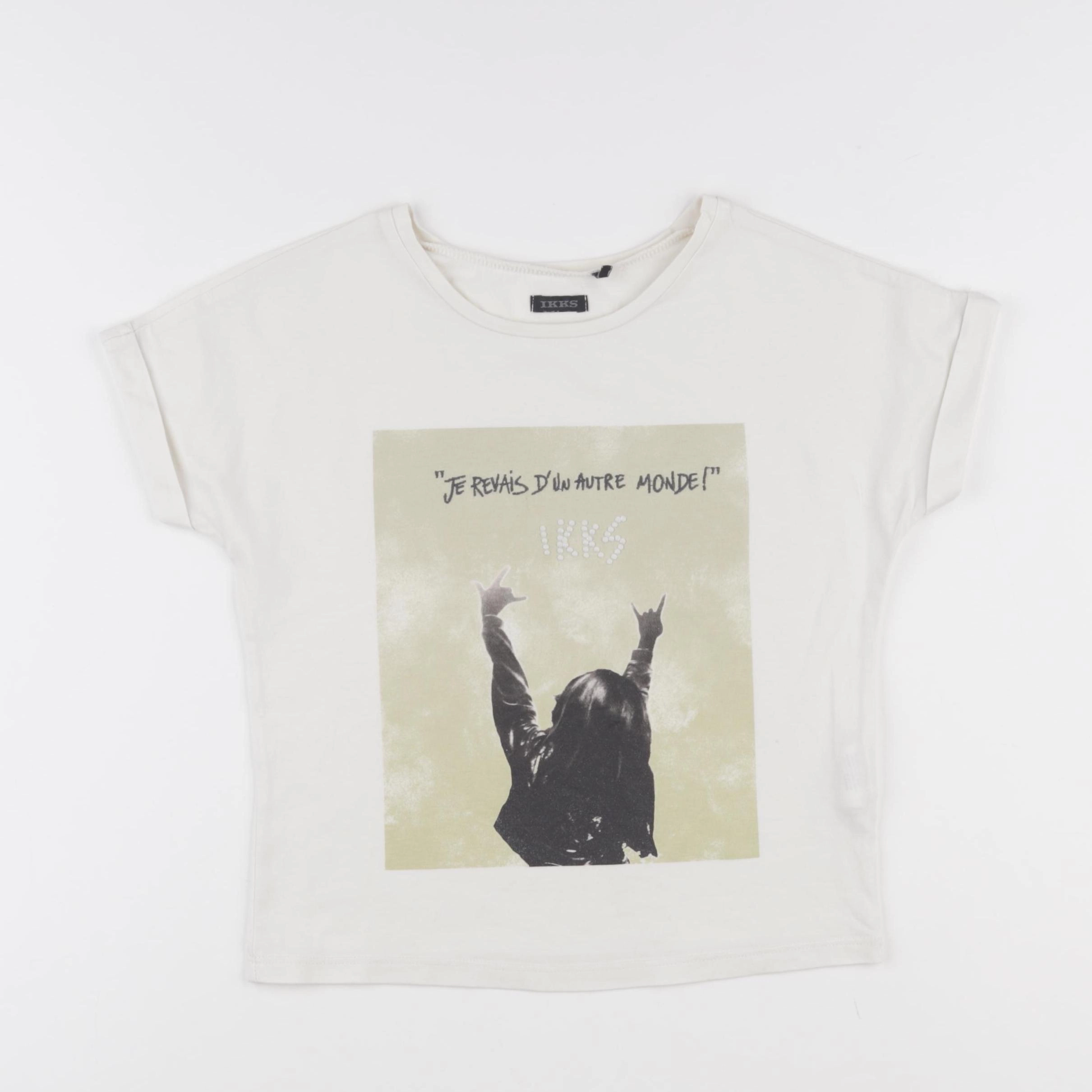 IKKS - tee-shirt blanc - 8 ans
