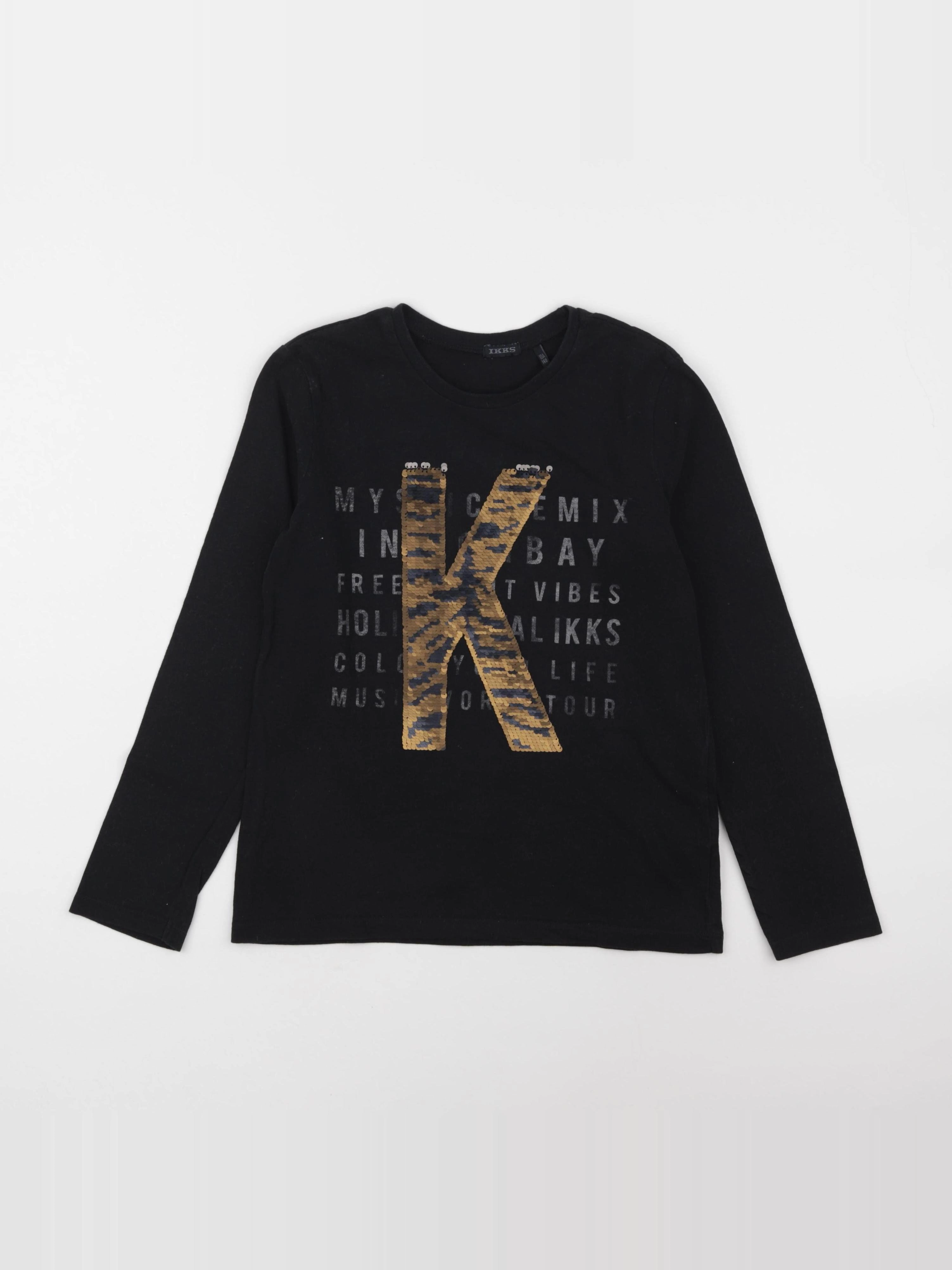 IKKS - tee-shirt noir - 10 ans