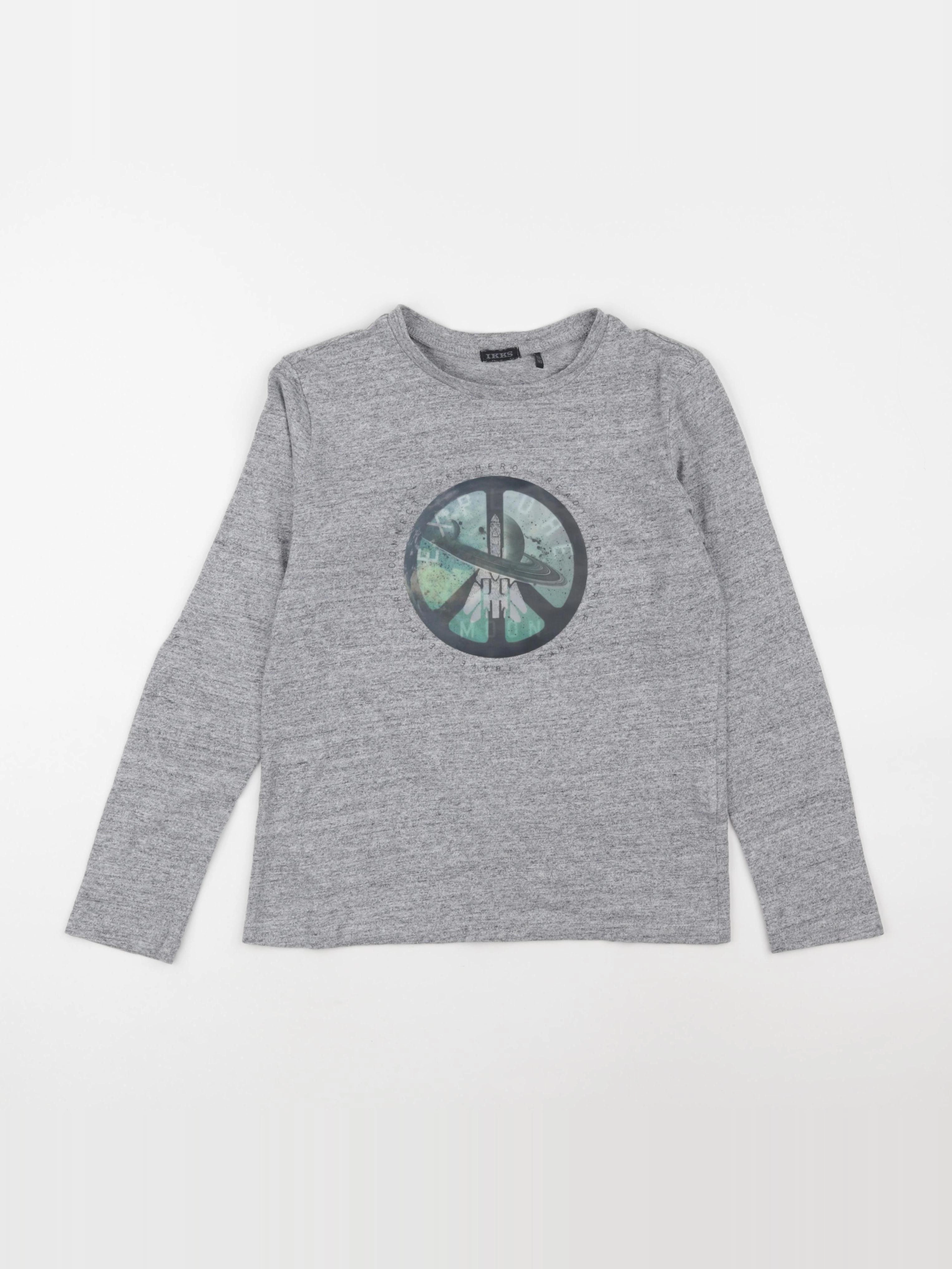 IKKS - tee-shirt gris - 10 ans
