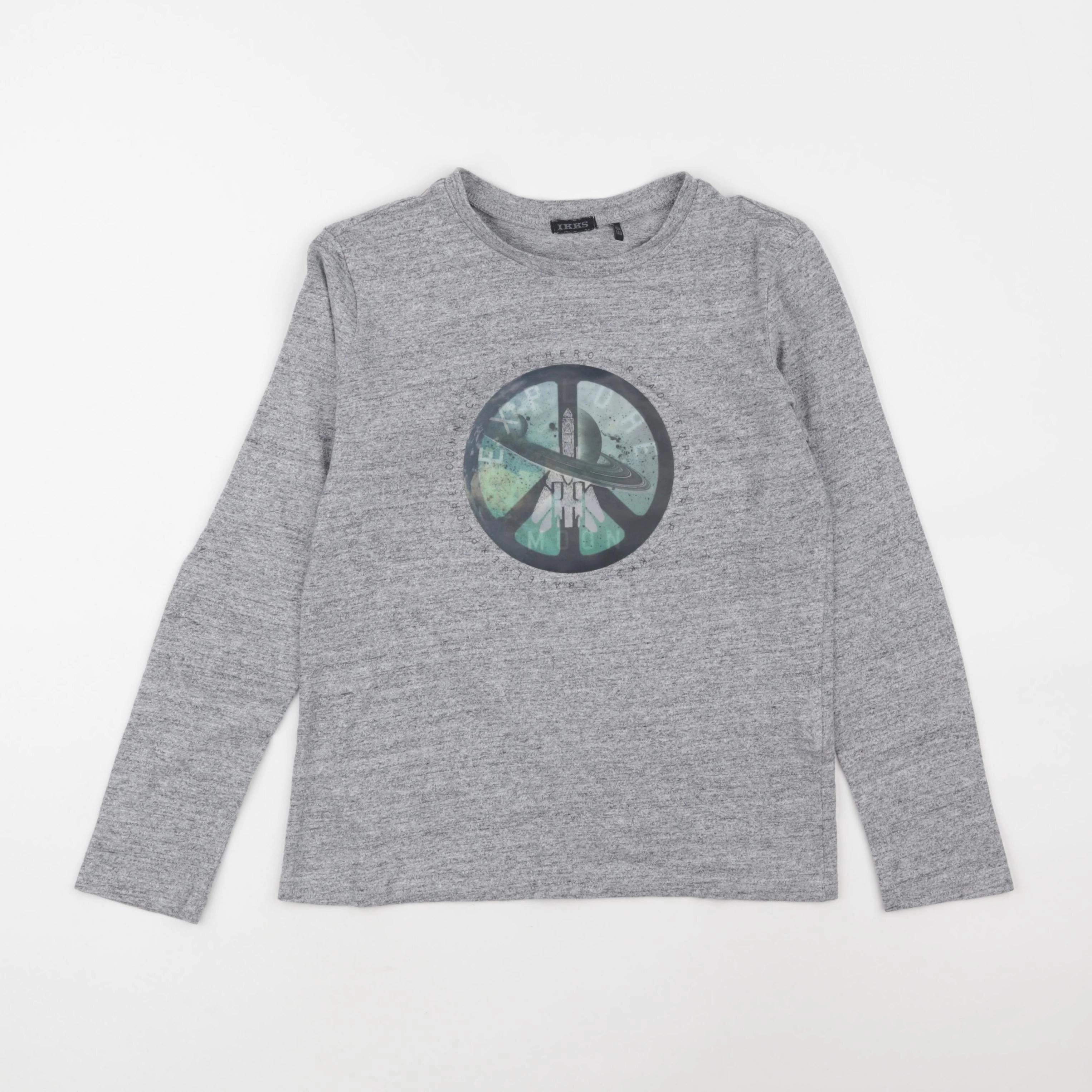 IKKS - tee-shirt gris - 10 ans