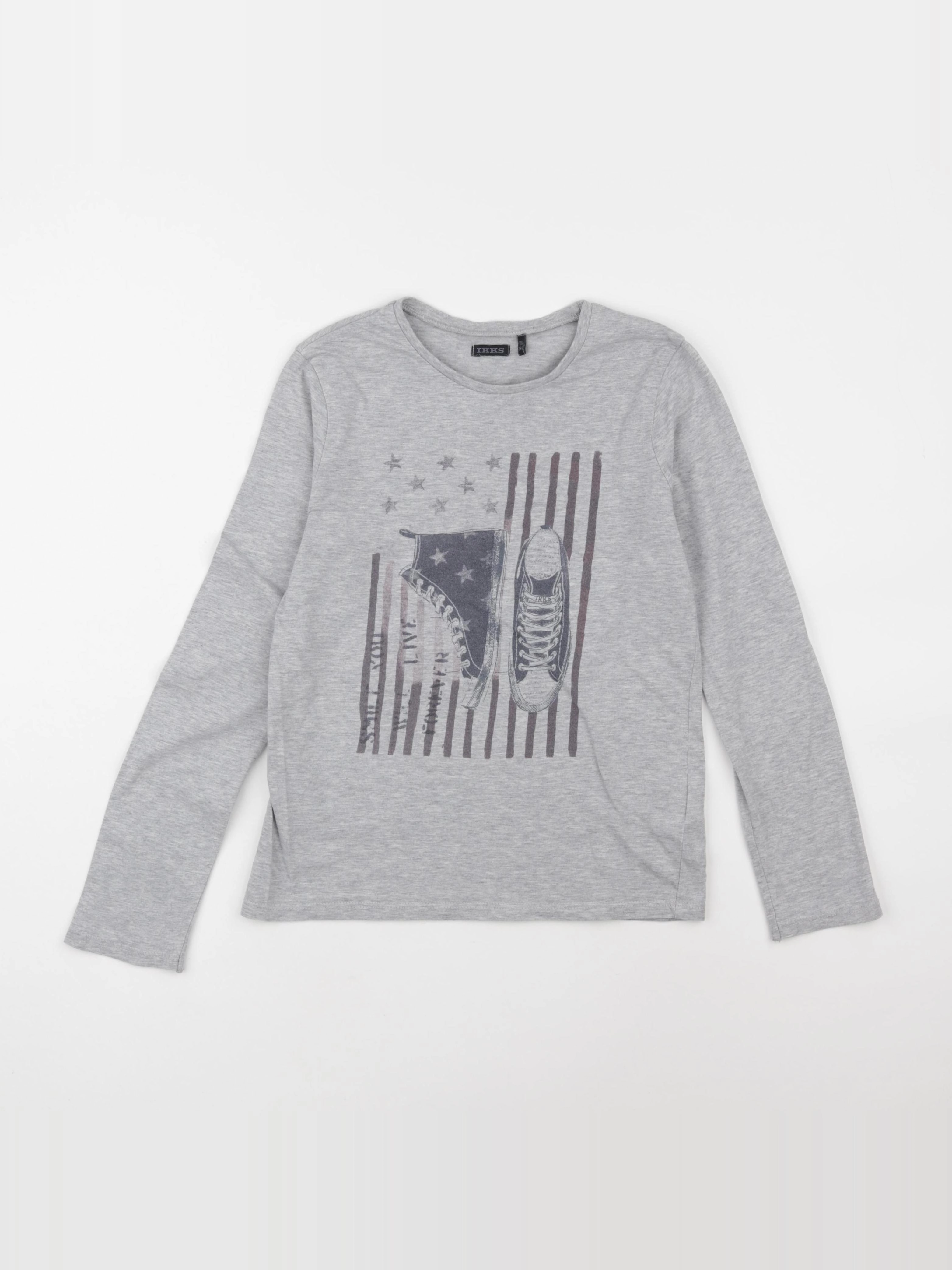 IKKS - tee-shirt gris - 10 ans