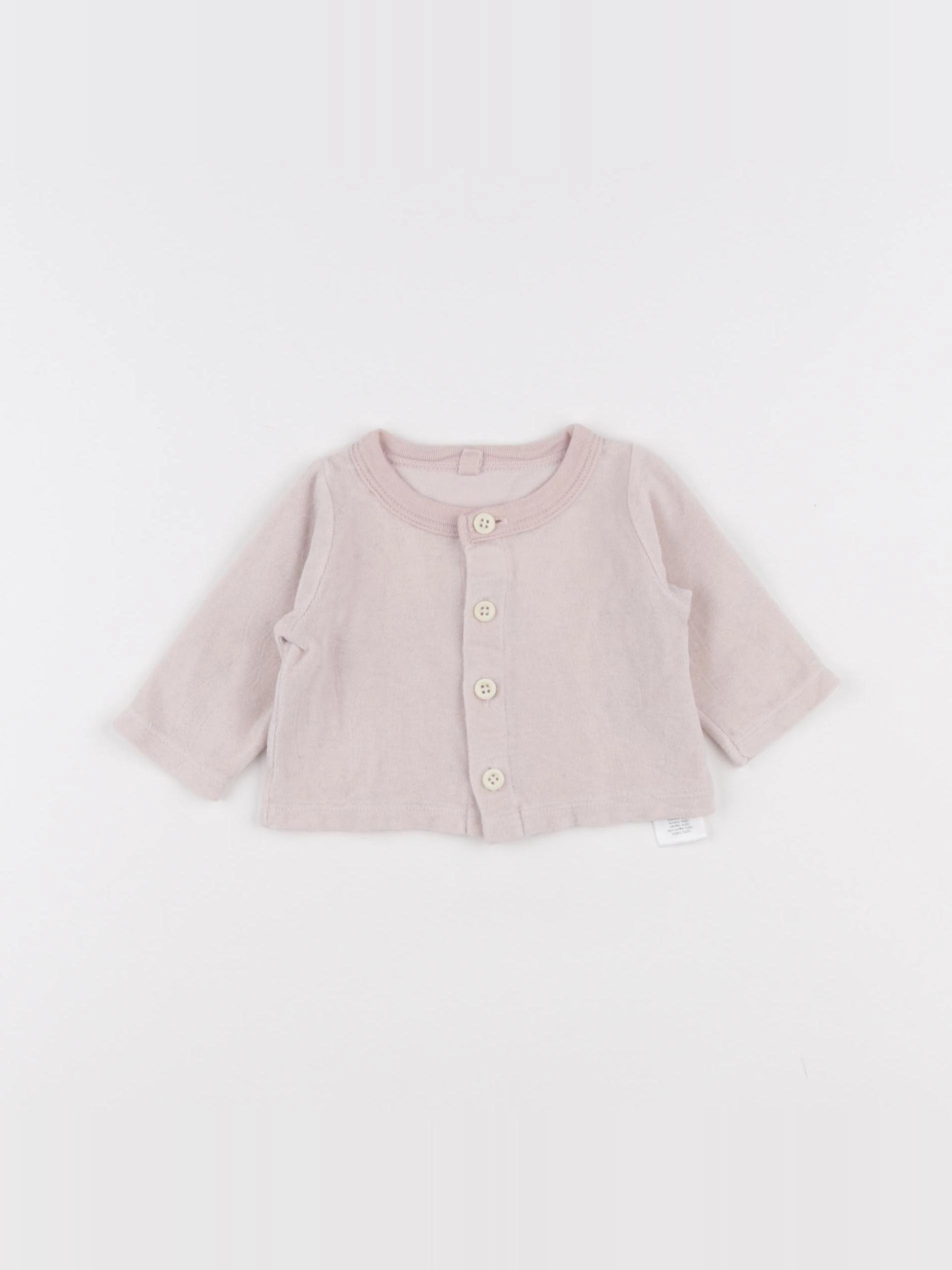 Petit Bateau - gilet rose - 1 mois
